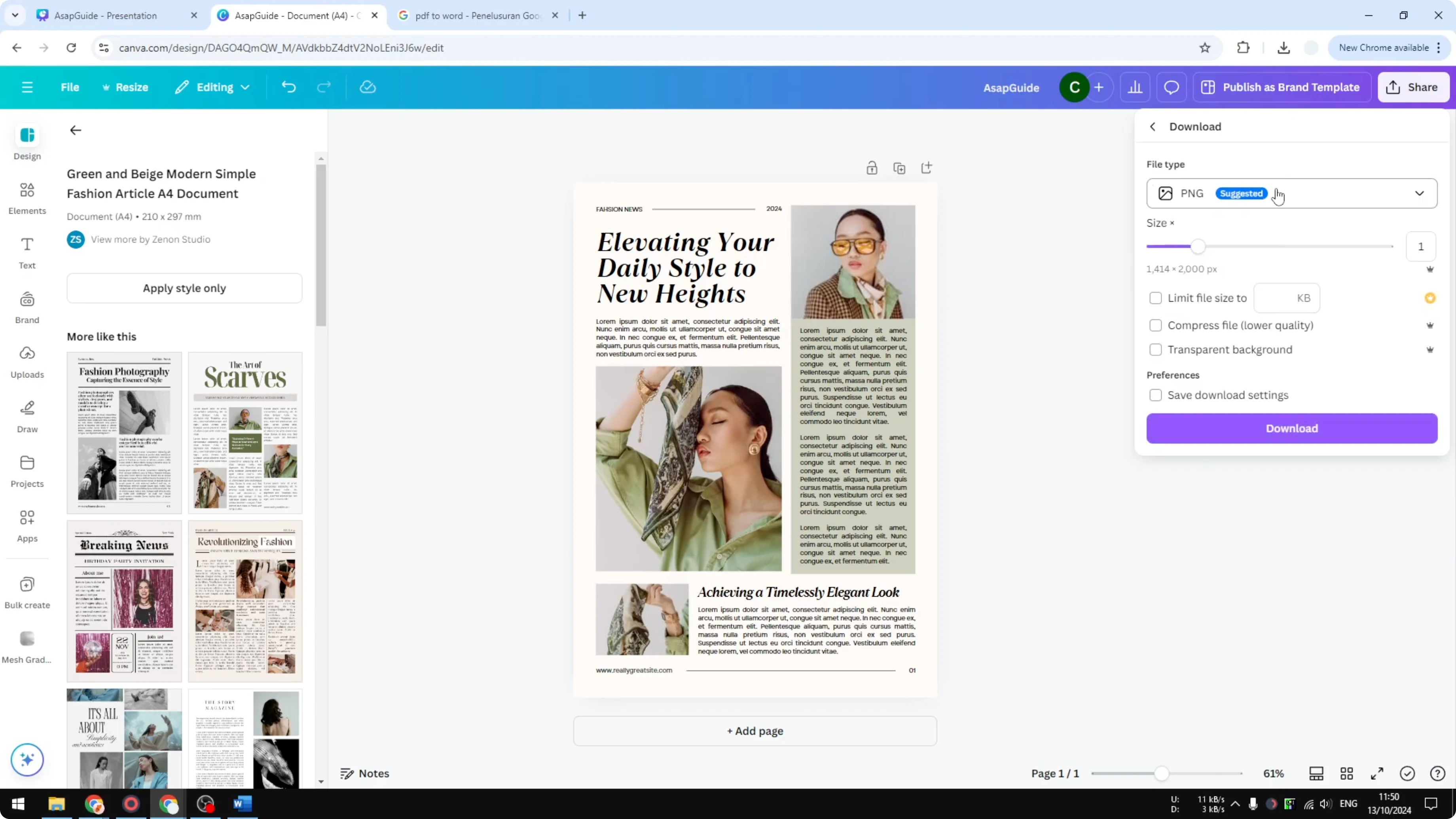 Screenshot from How to Copy Paste Canva to Microsoft Word at 47s