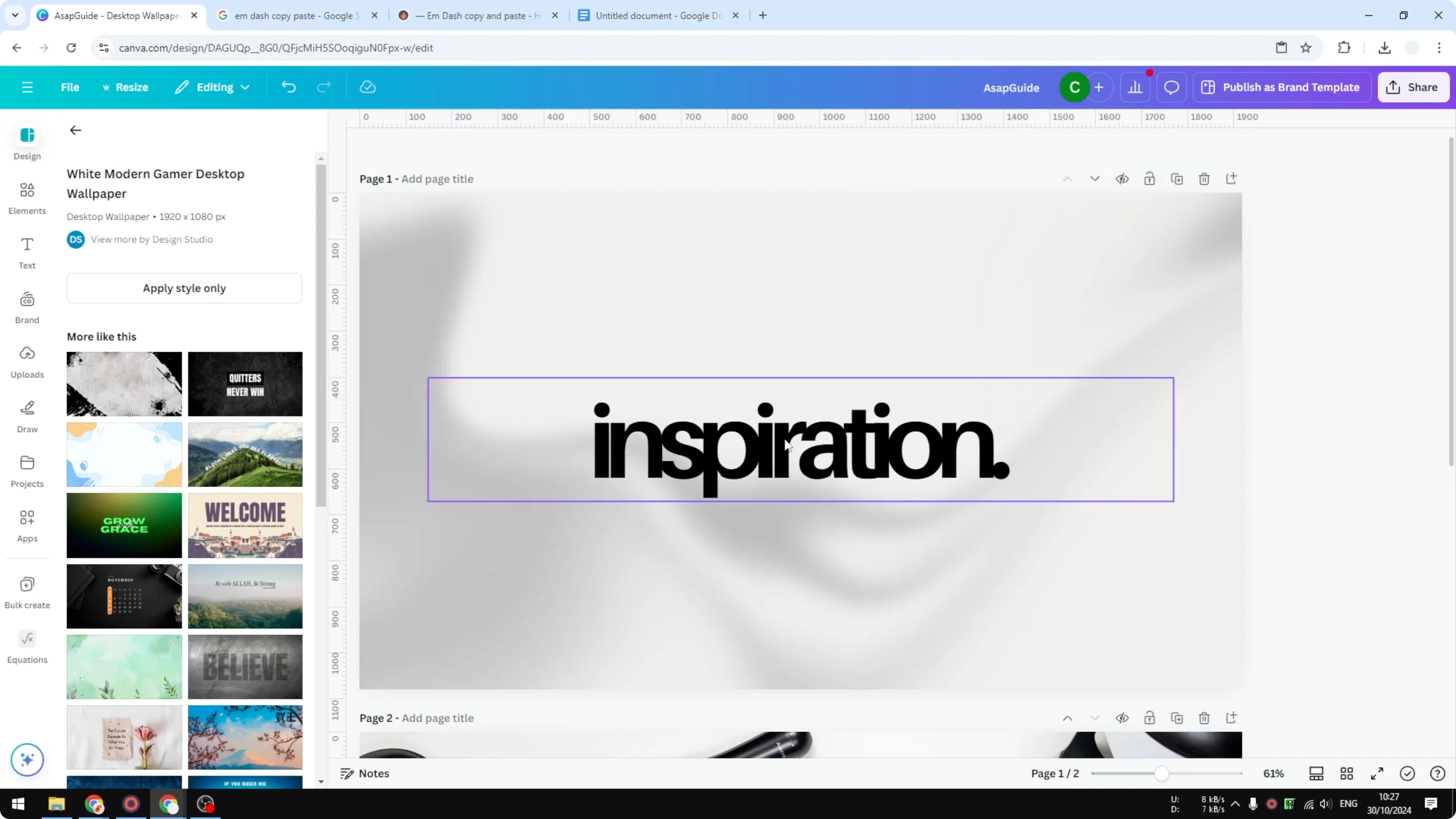 Screenshot from How to Copy Text Style in Canva at 40s