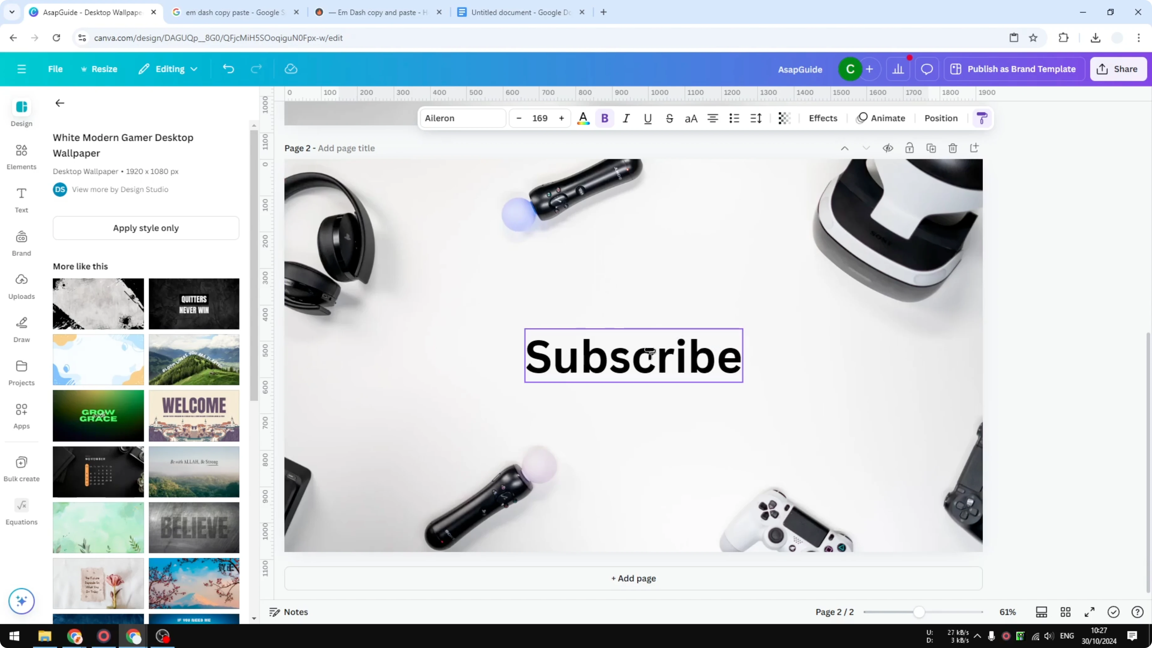 Screenshot from How to Copy Text Style in Canva at 60s