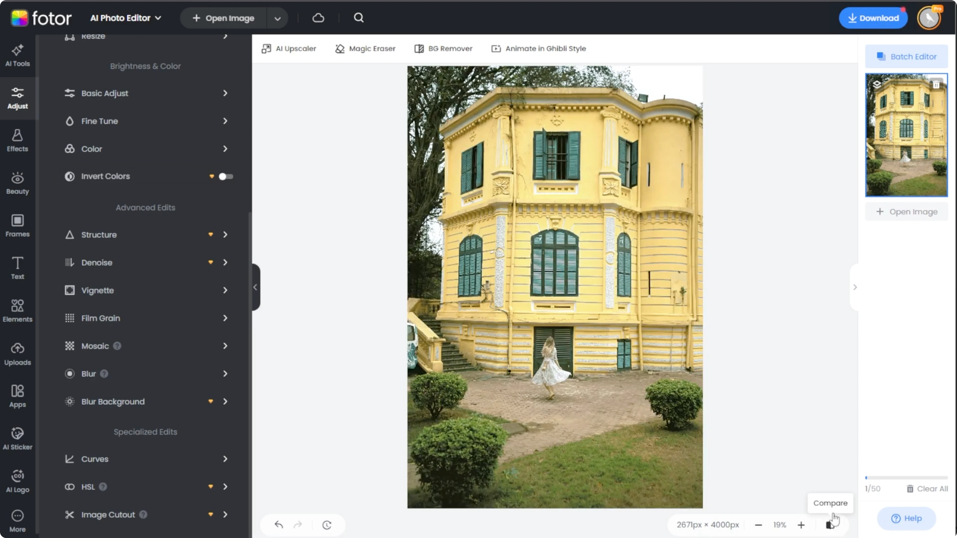 Screenshot from How to Automatically Correct and Enhance Photo Colors with AI? at 110s