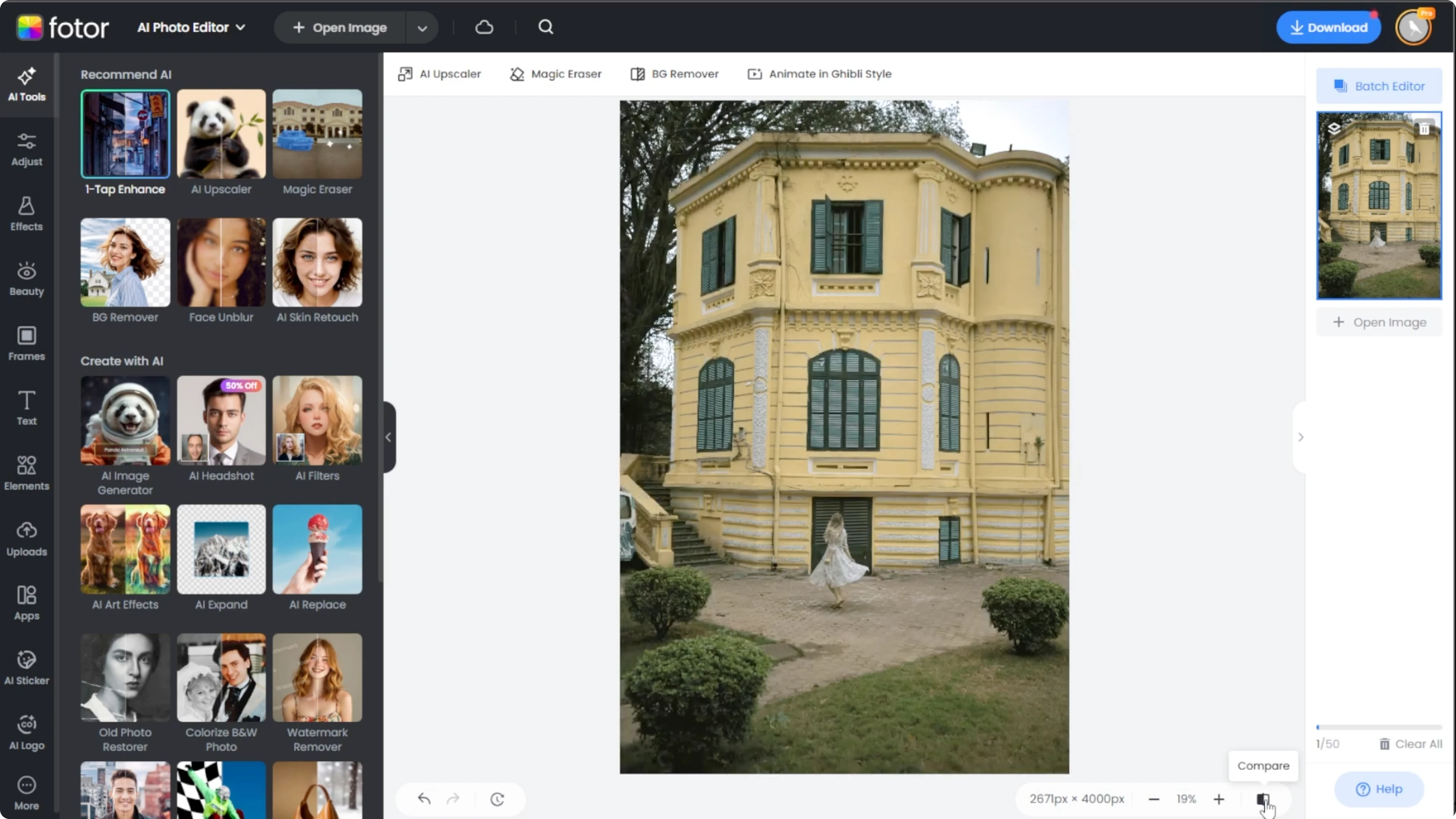 Screenshot from How to Automatically Correct and Enhance Photo Colors with AI? at 63s
