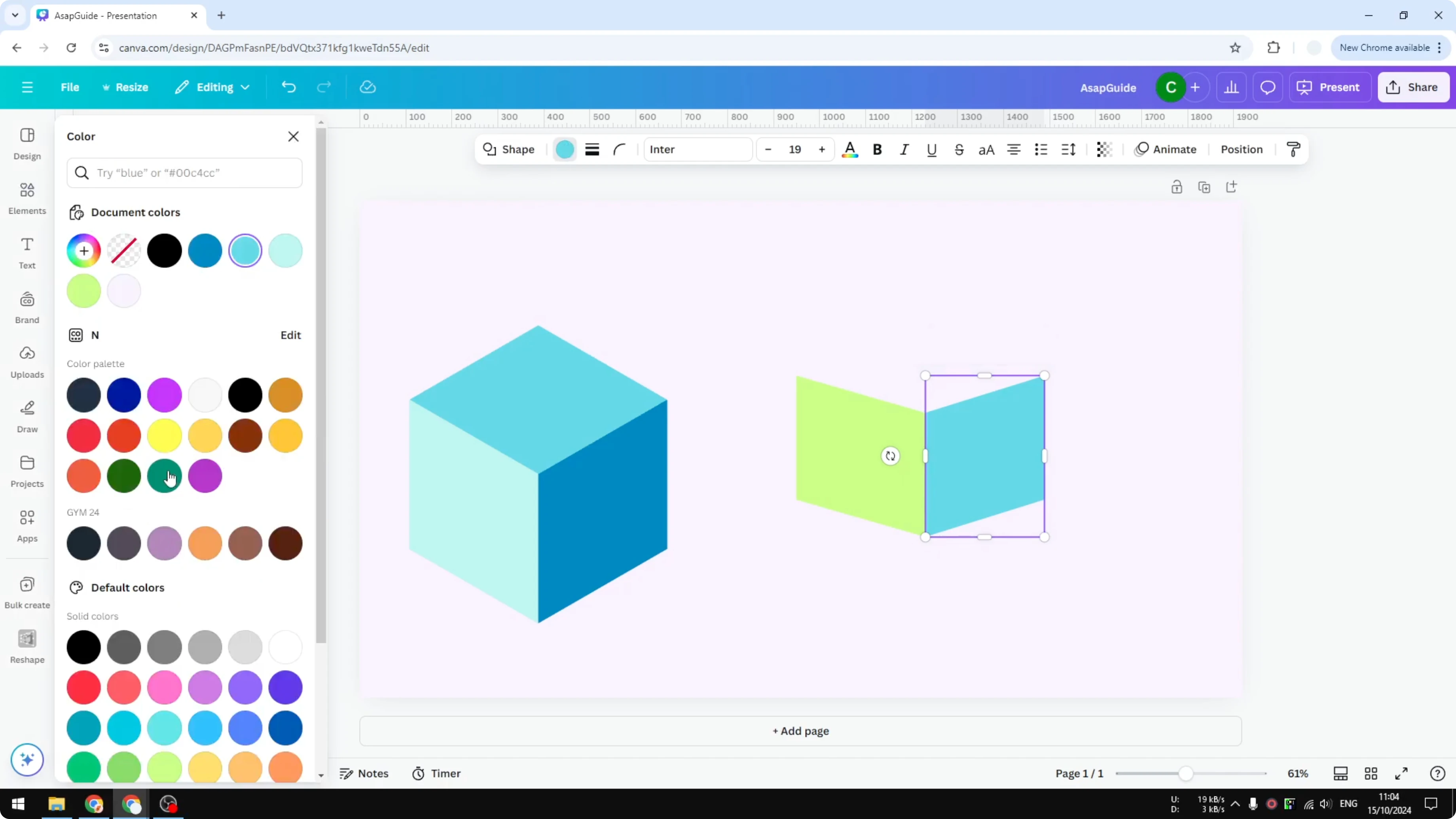 Screenshot from How to Create 3D Cube in Canva at 129s