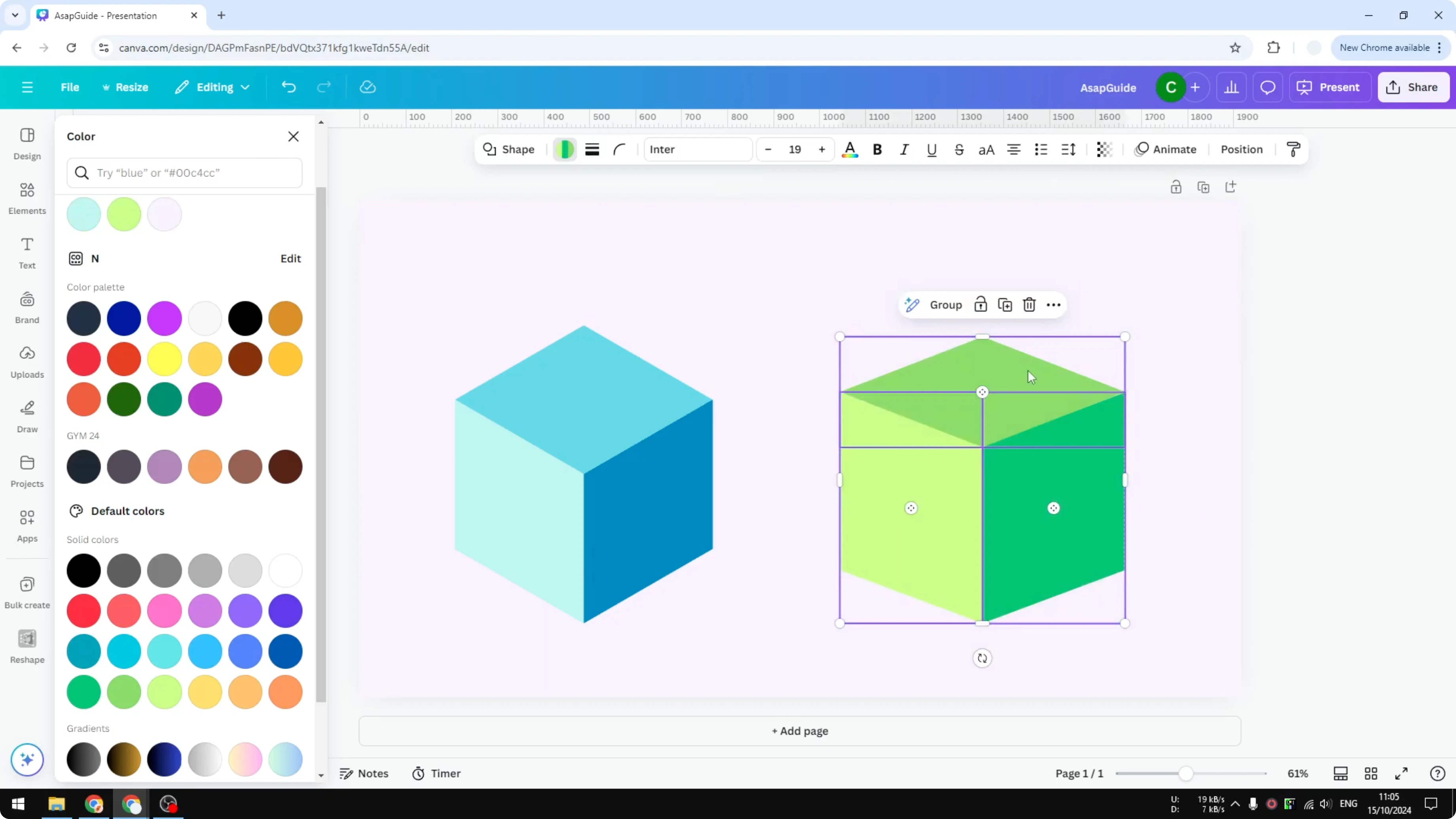 Screenshot from How to Create 3D Cube in Canva at 190s