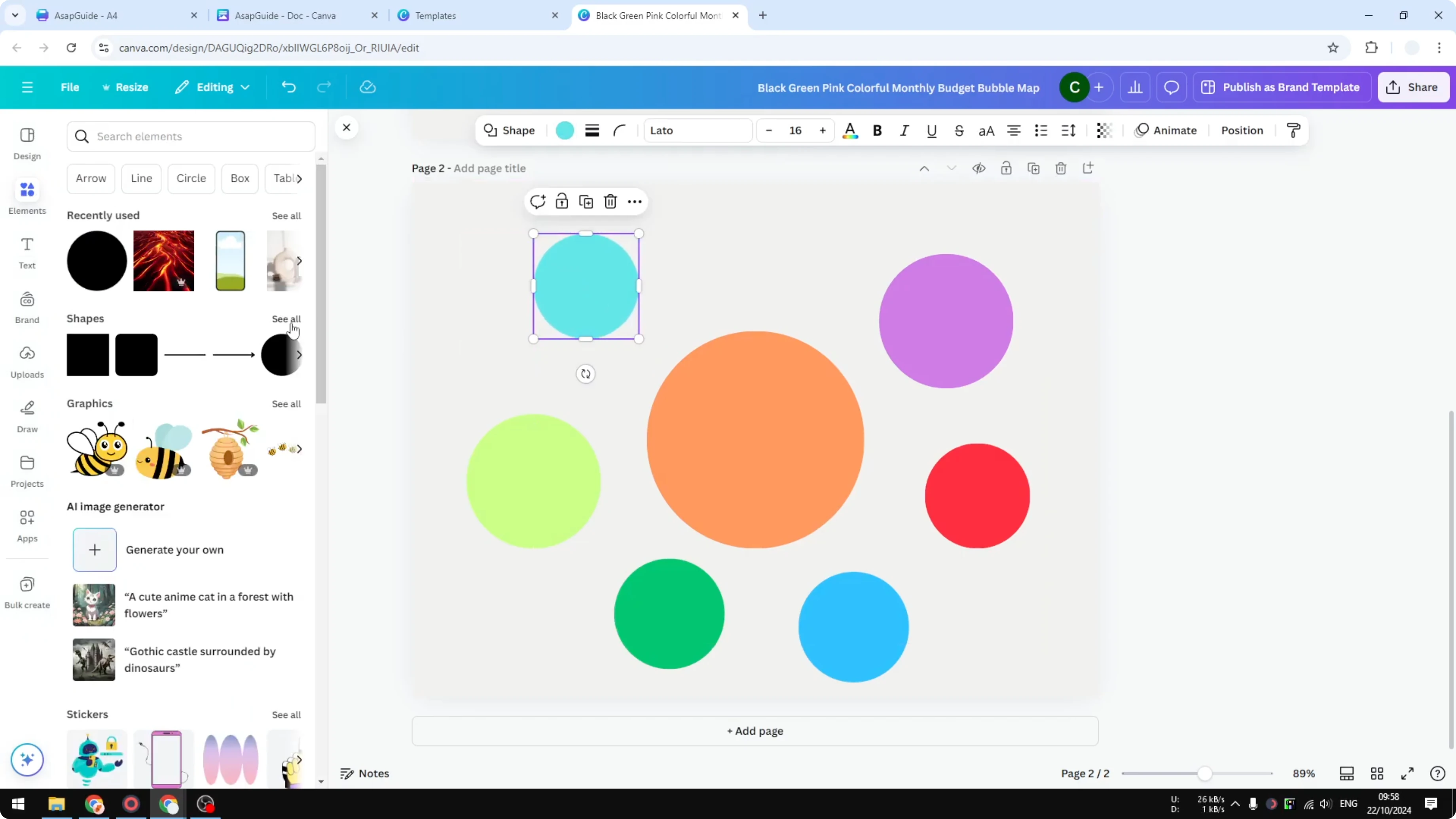 Screenshot from How to Create a Bubble Map in Canva at 174s