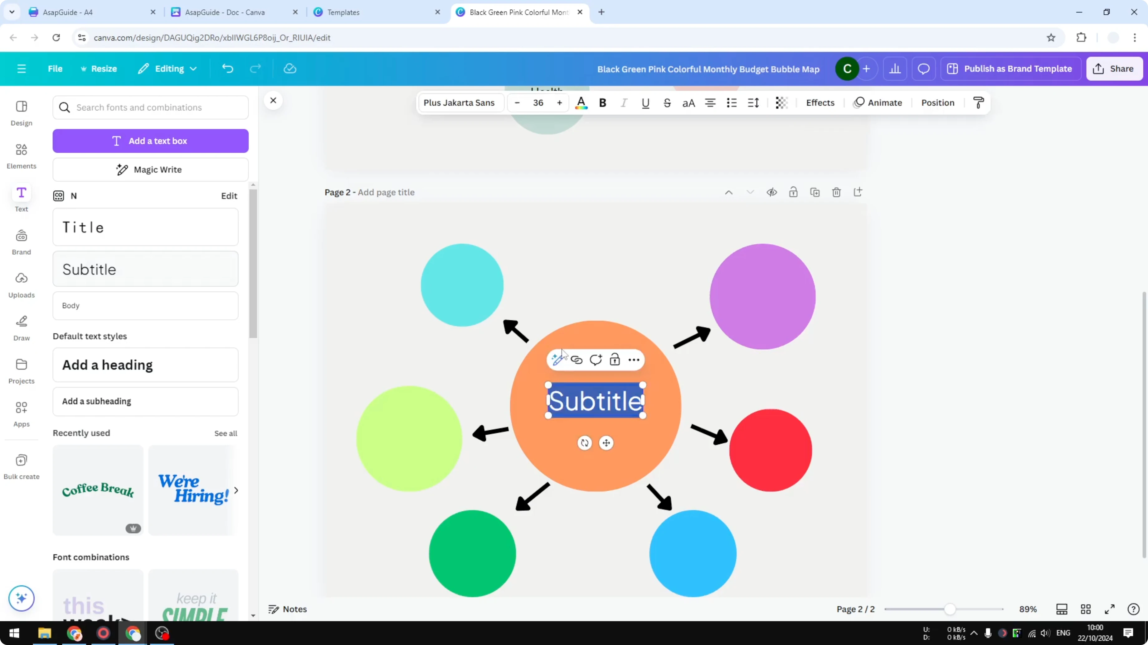 Screenshot from How to Create a Bubble Map in Canva at 275s