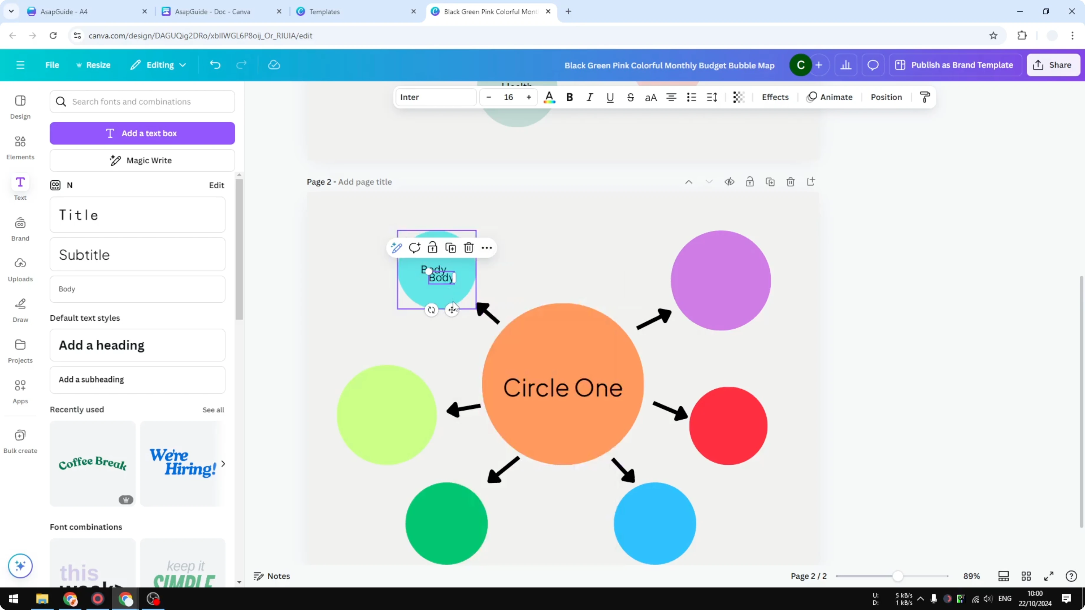 Screenshot from How to Create a Bubble Map in Canva at 289s