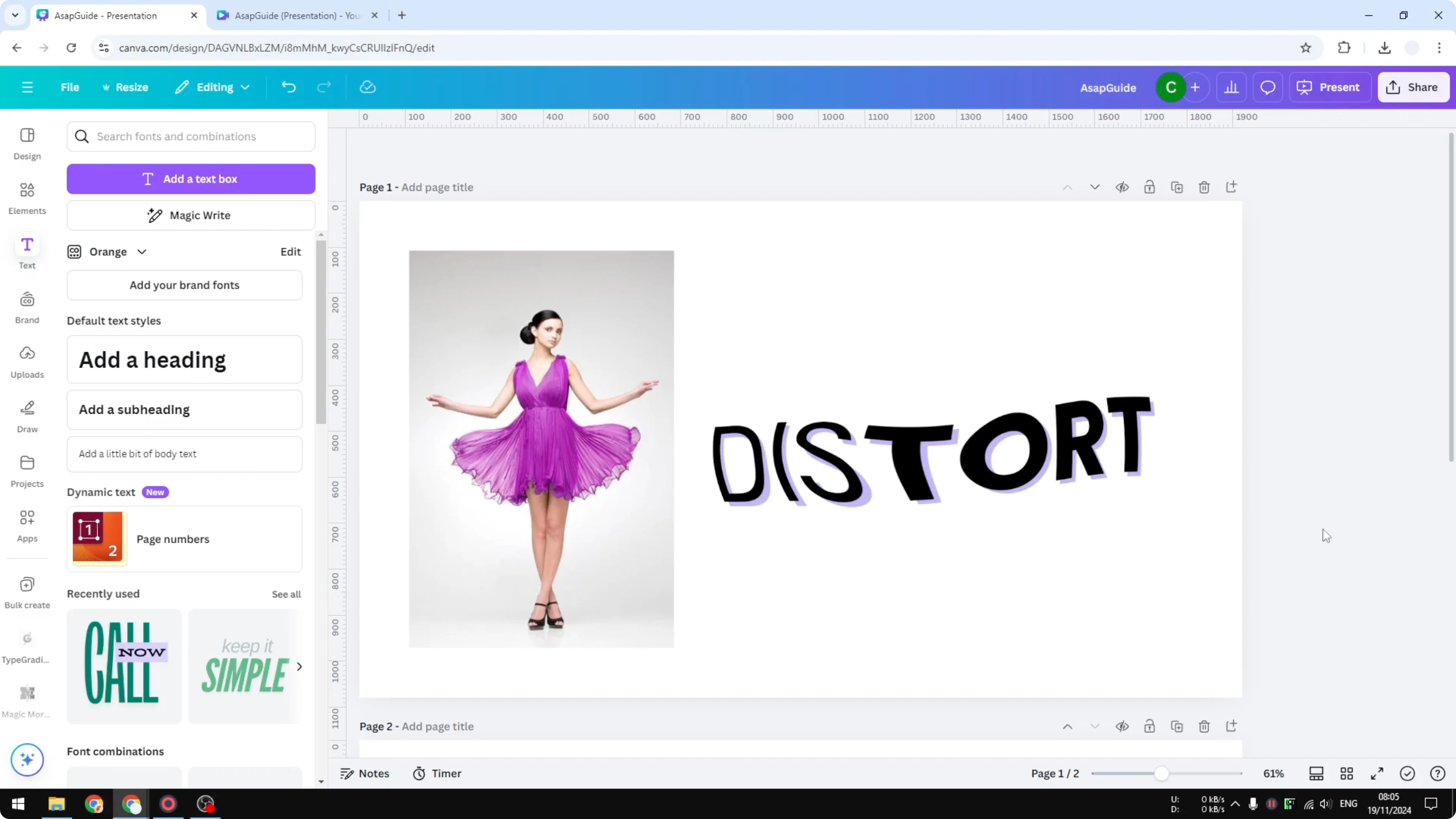 Screenshot from How to Create a Distortion Effect in Canva at 10s