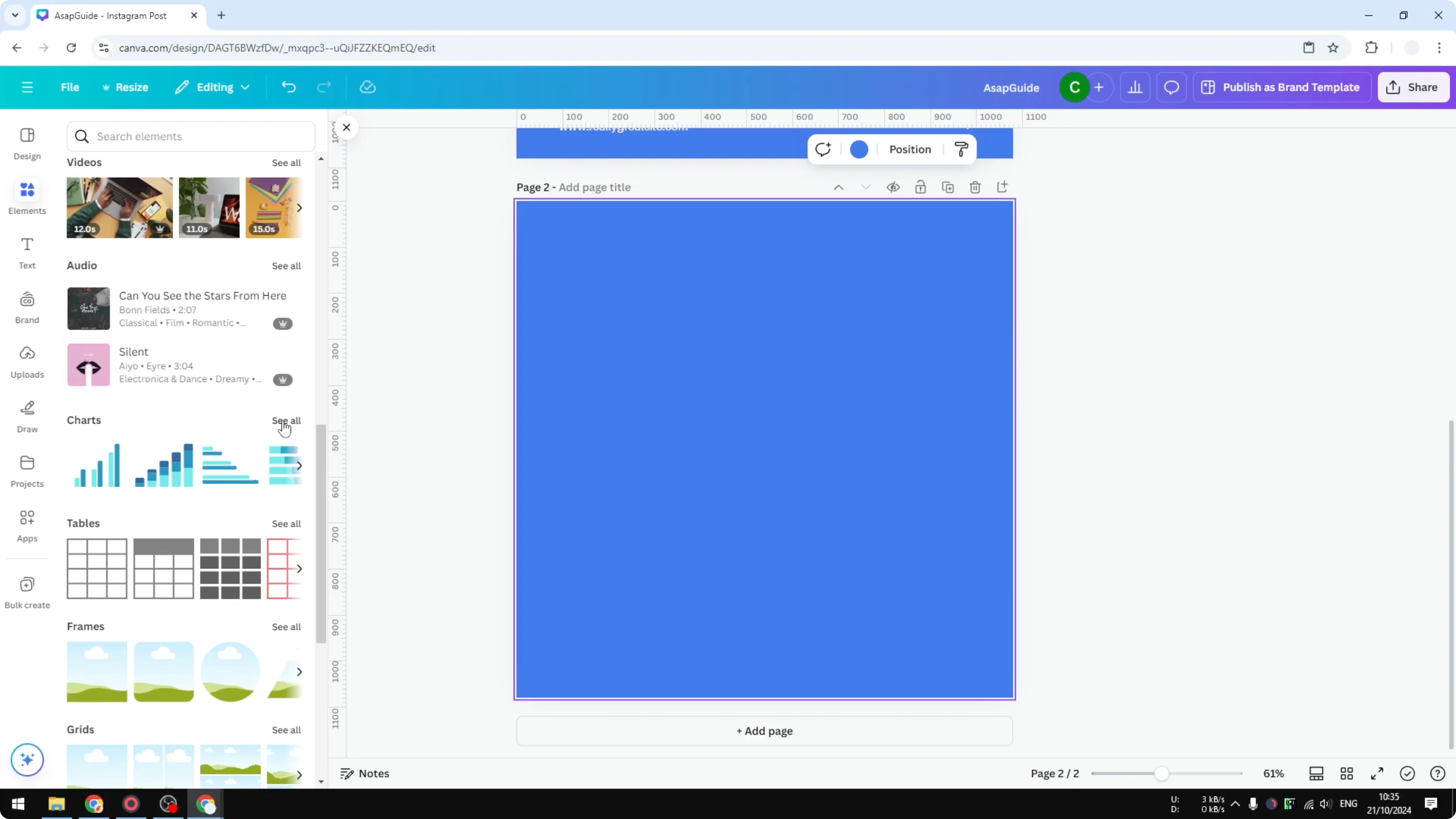 Screenshot from How to Create a Donut Chart in Canva at 31s