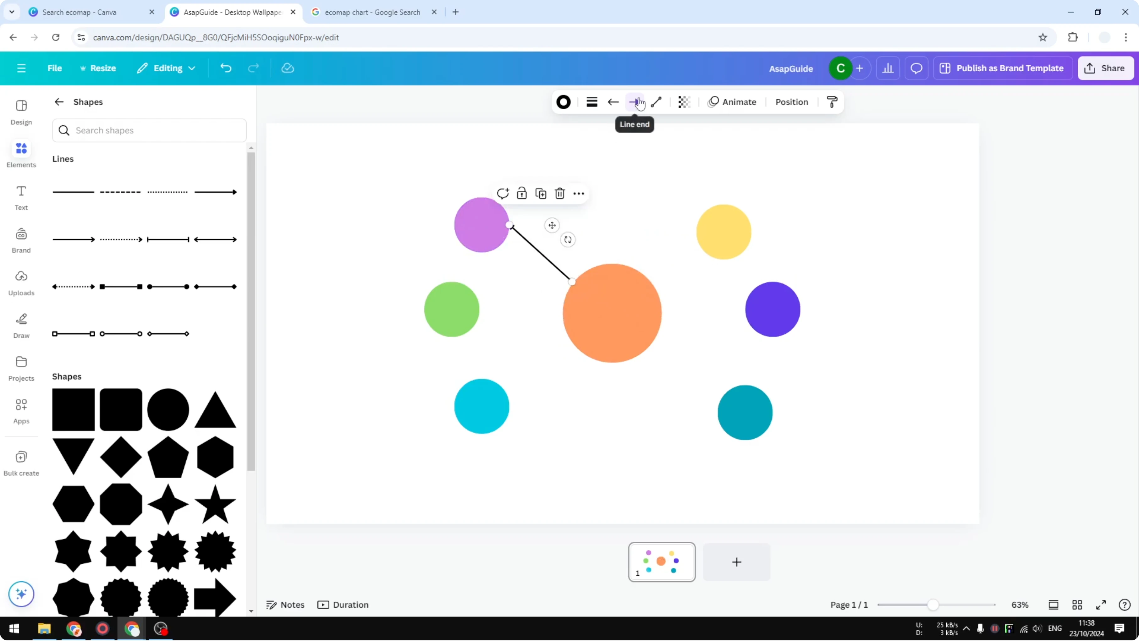Screenshot from How to Create an Ecomap Chart in Canva at 169s