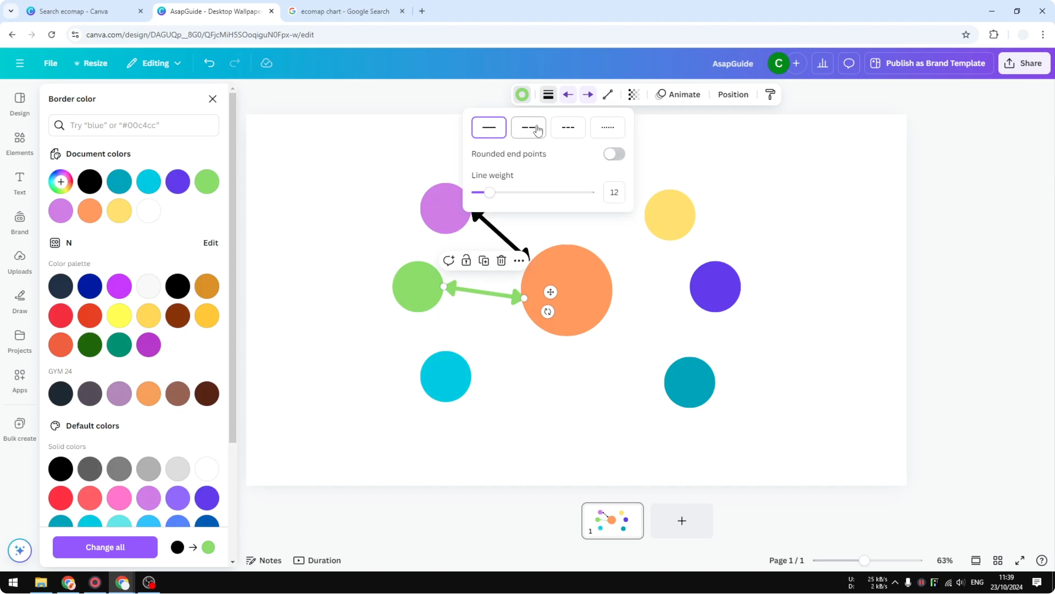 Screenshot from How to Create an Ecomap Chart in Canva at 199s