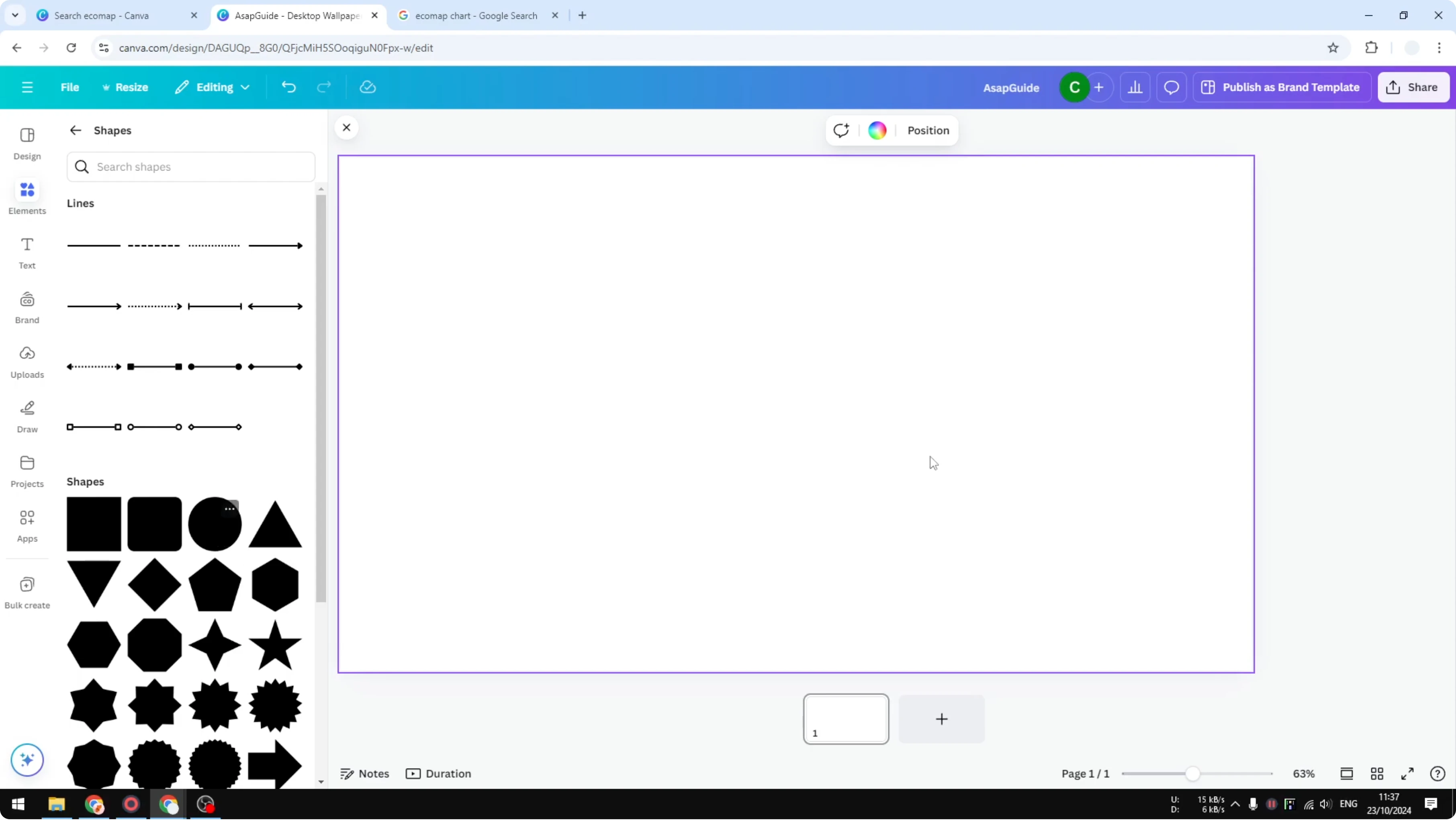Screenshot from How to Create an Ecomap Chart in Canva at 72s