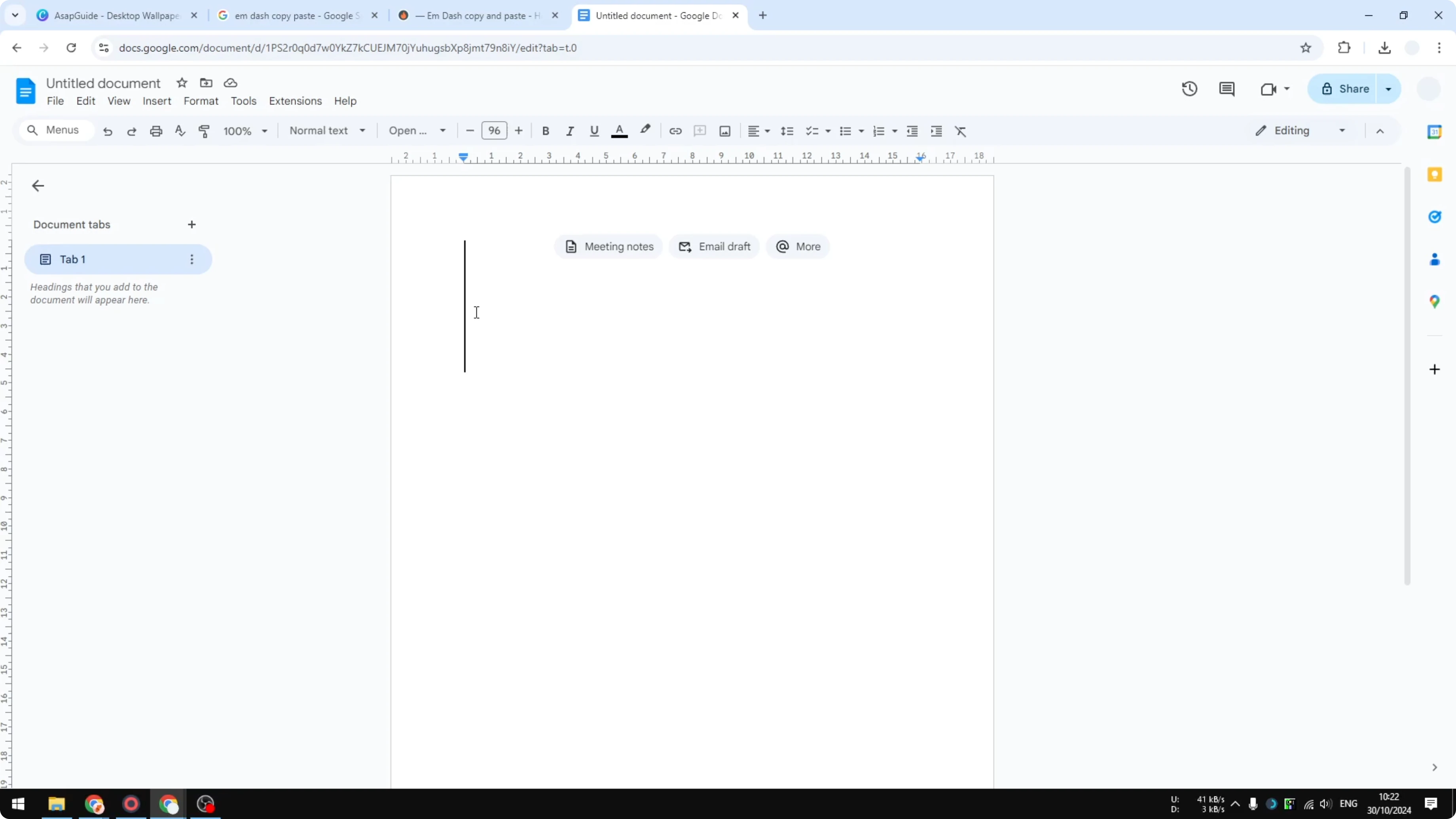 Screenshot from How to Create an Em Dash in Canva at 114s