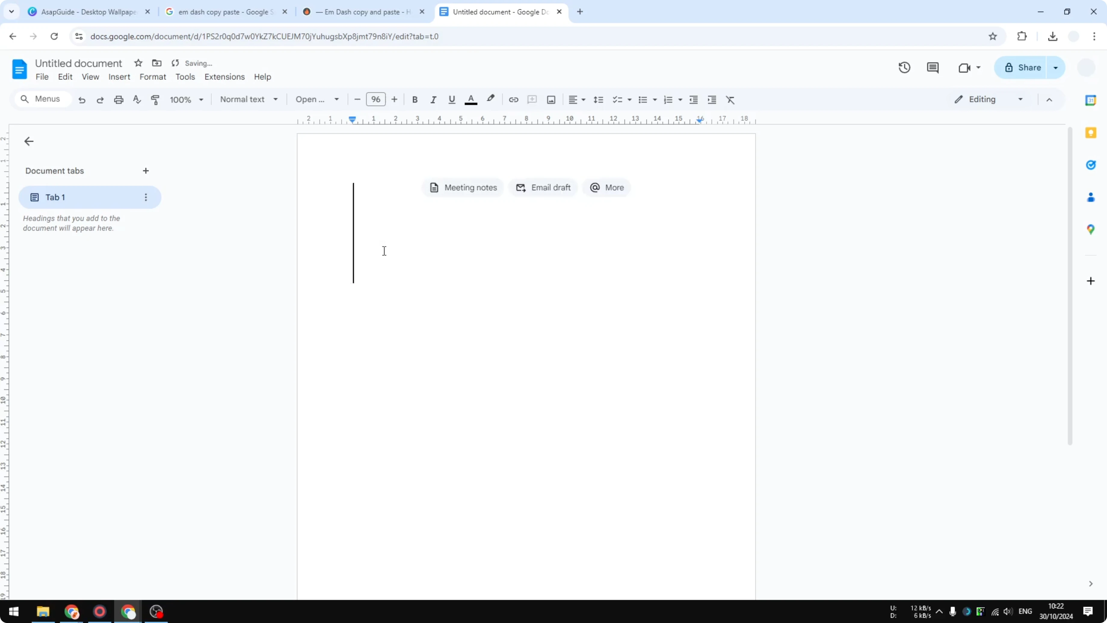 Screenshot from How to Create an Em Dash in Canva at 123s
