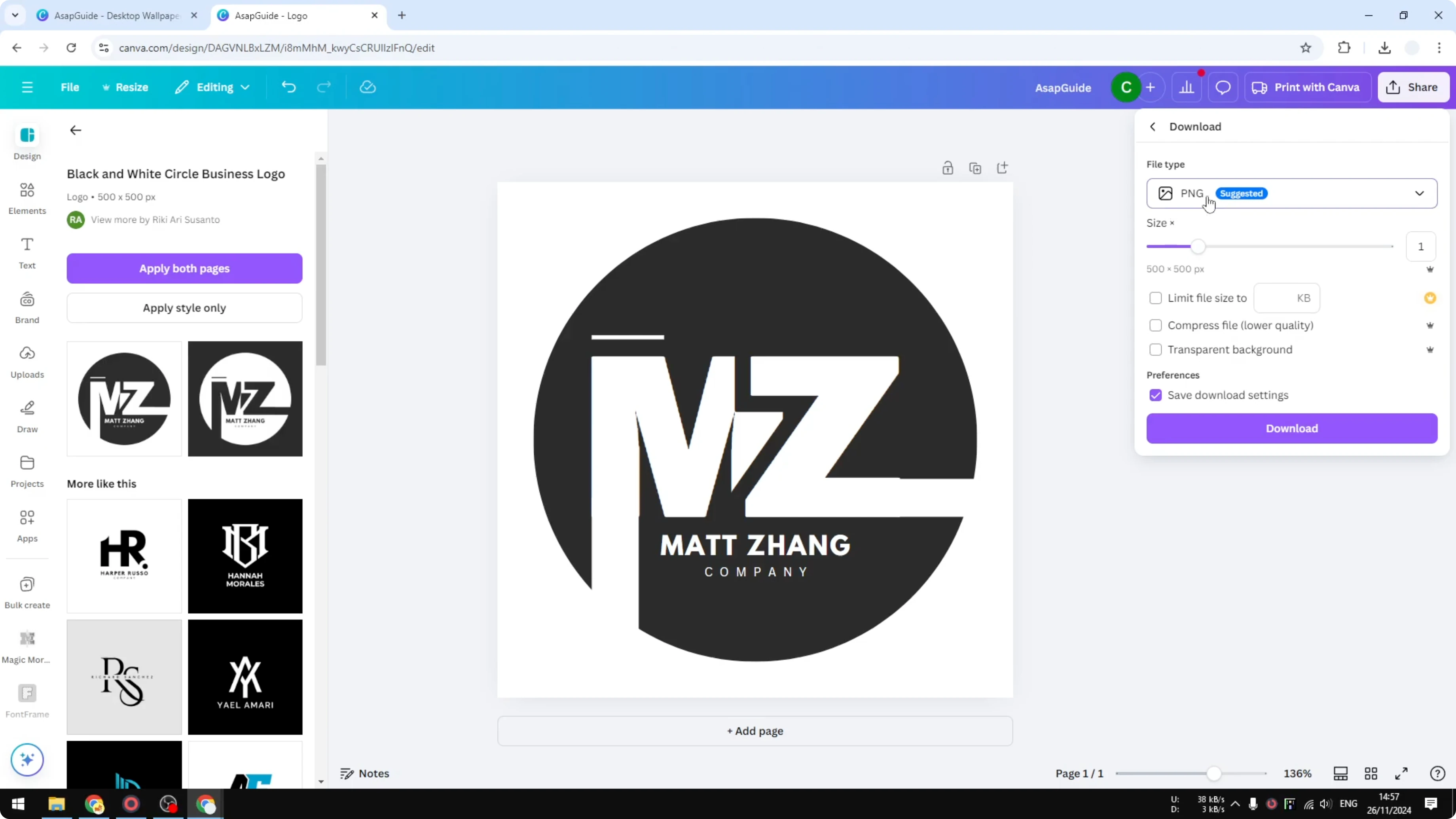 Screenshot from How to Create a Favicon in Canva at 104s