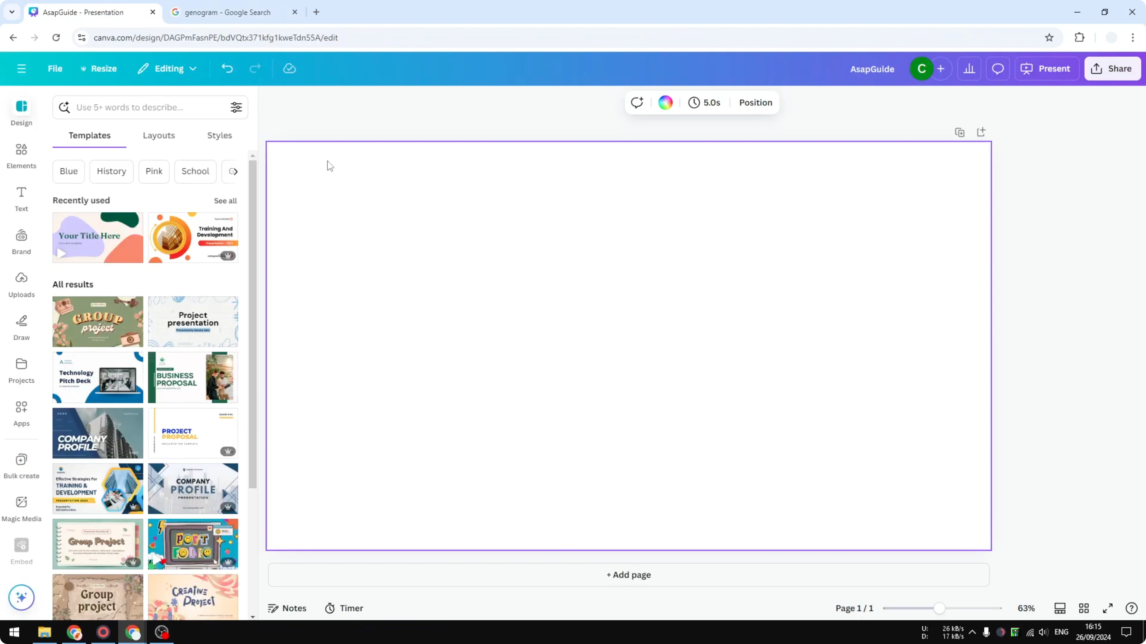Screenshot from How to Create Genogram in Canva at 31s