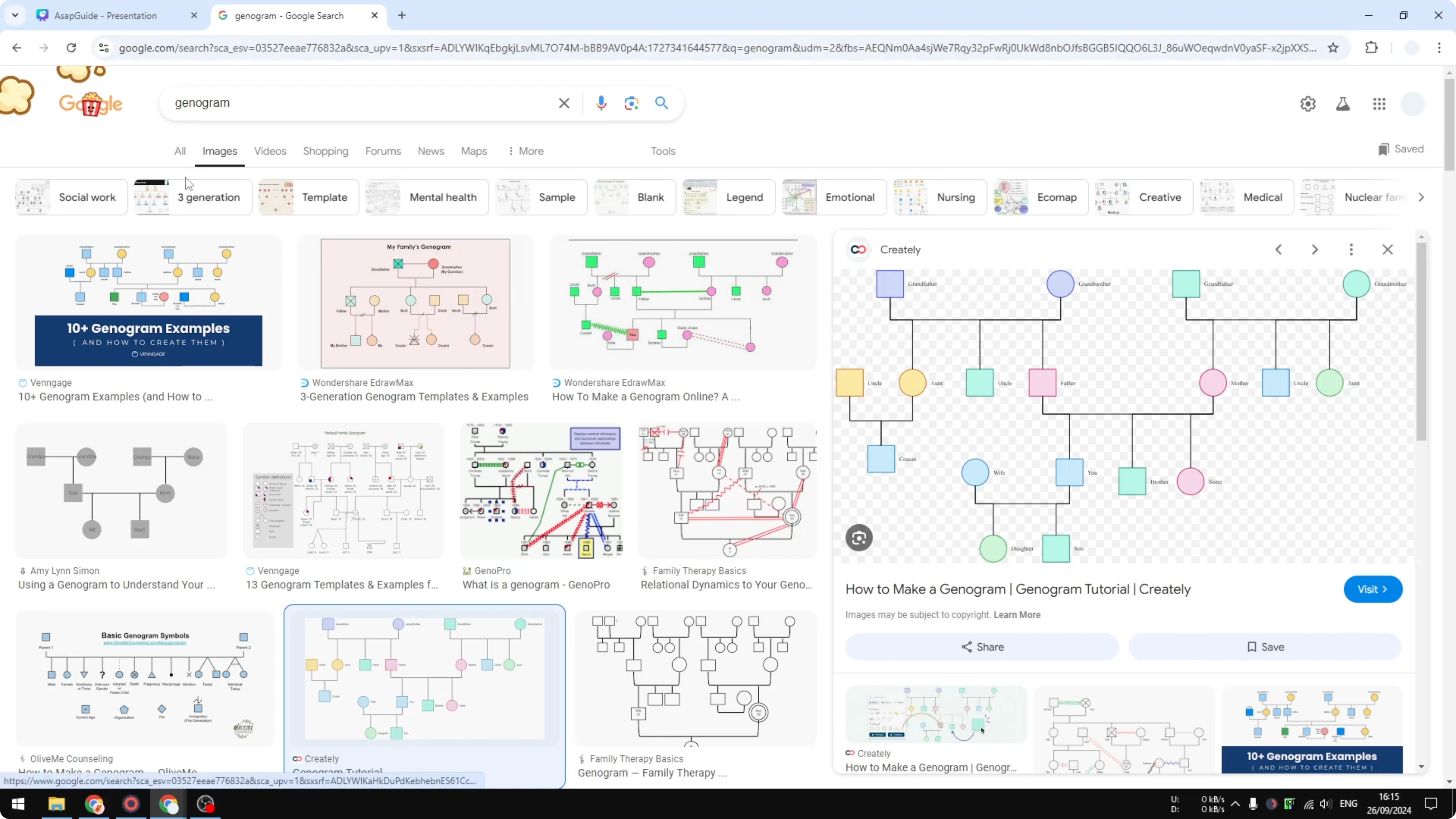 Screenshot from How to Create Genogram in Canva at 6s