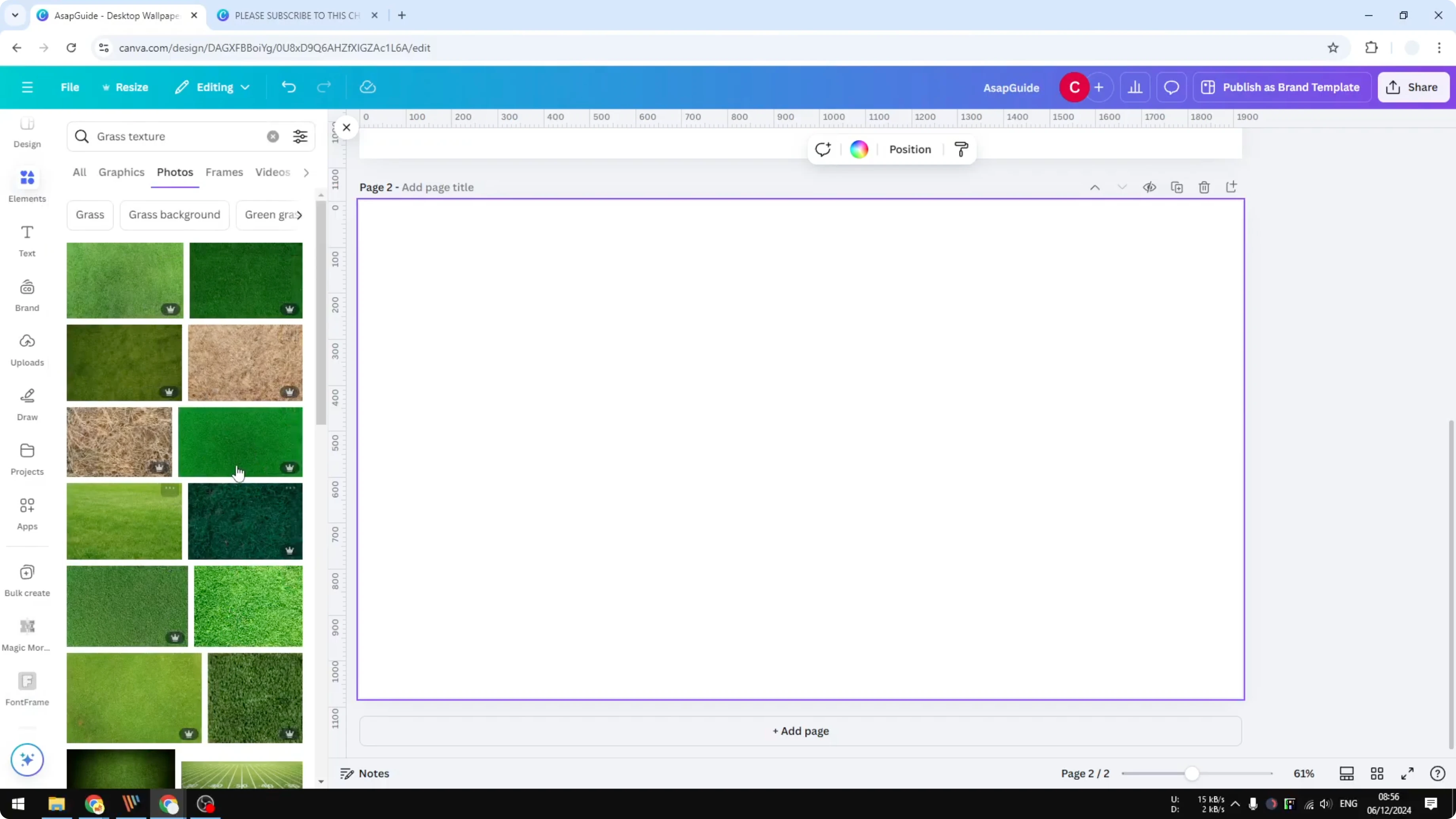 Screenshot from How to Create a Grass Text Effect in Canva at 132s
