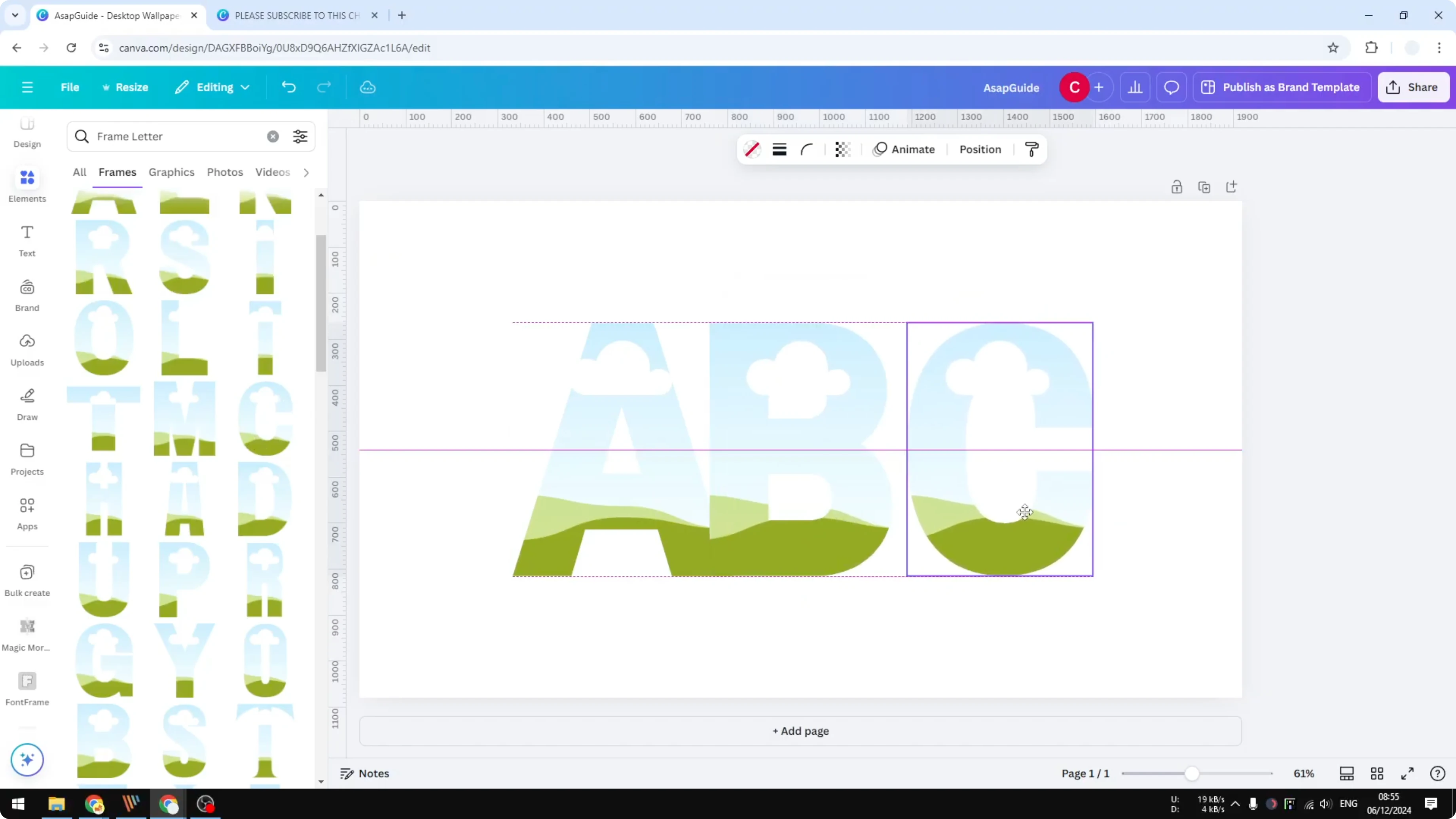 Screenshot from How to Create a Grass Text Effect in Canva at 52s