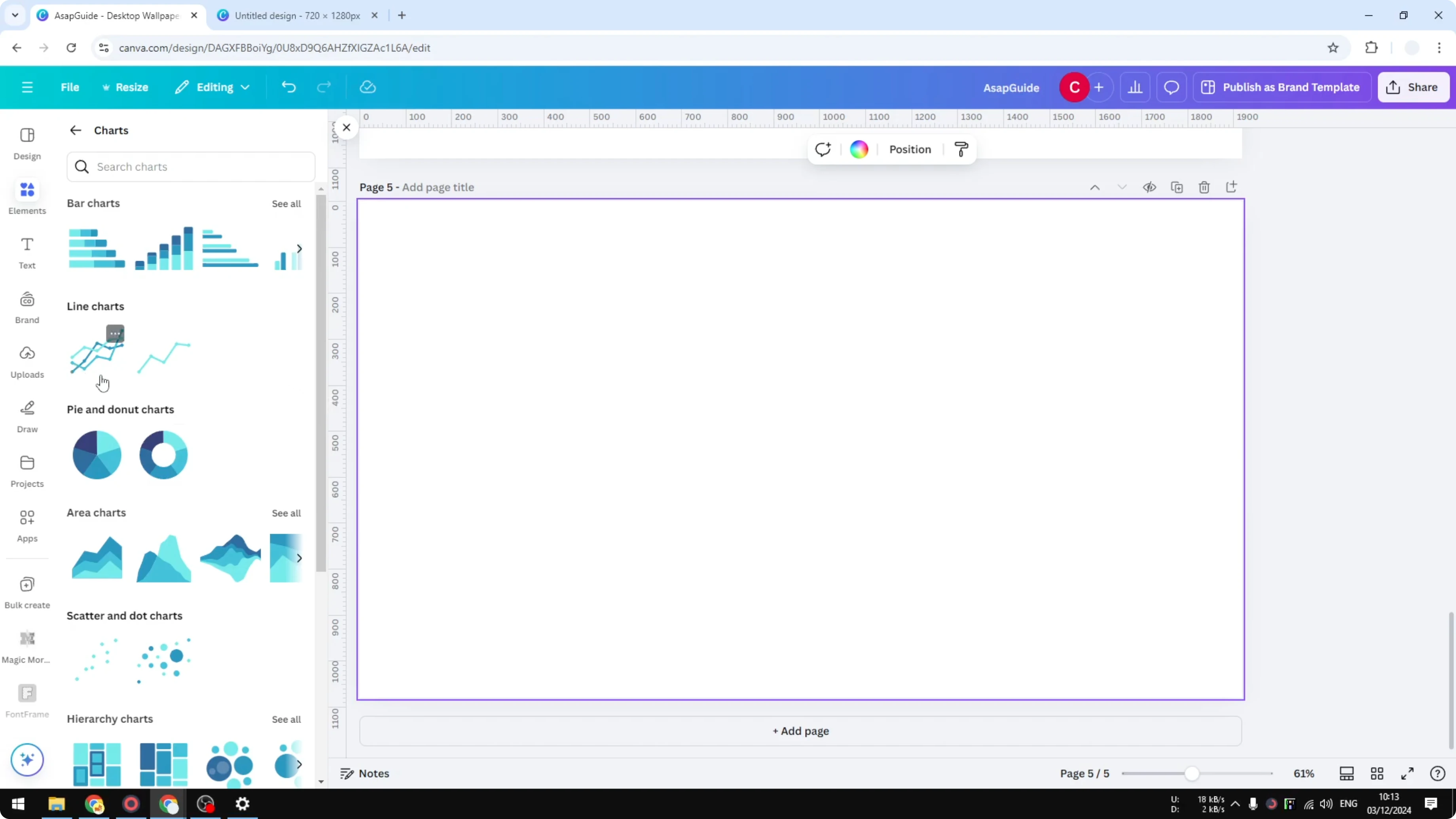 Screenshot from How to Create a Line Graph in Canva at 17s
