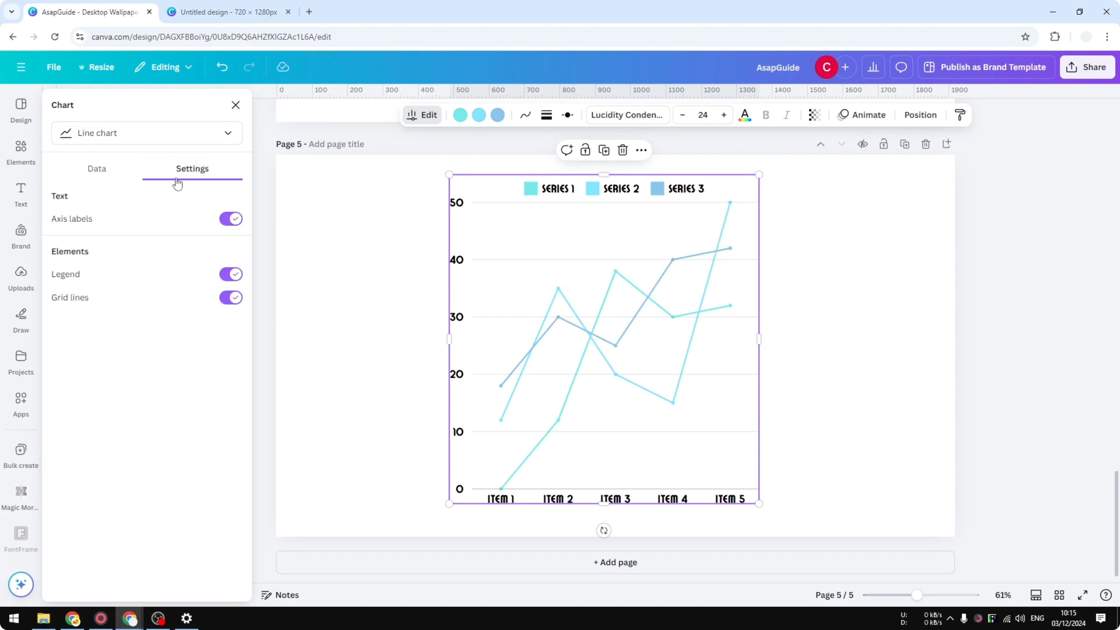 Screenshot from How to Create a Line Graph in Canva at 94s