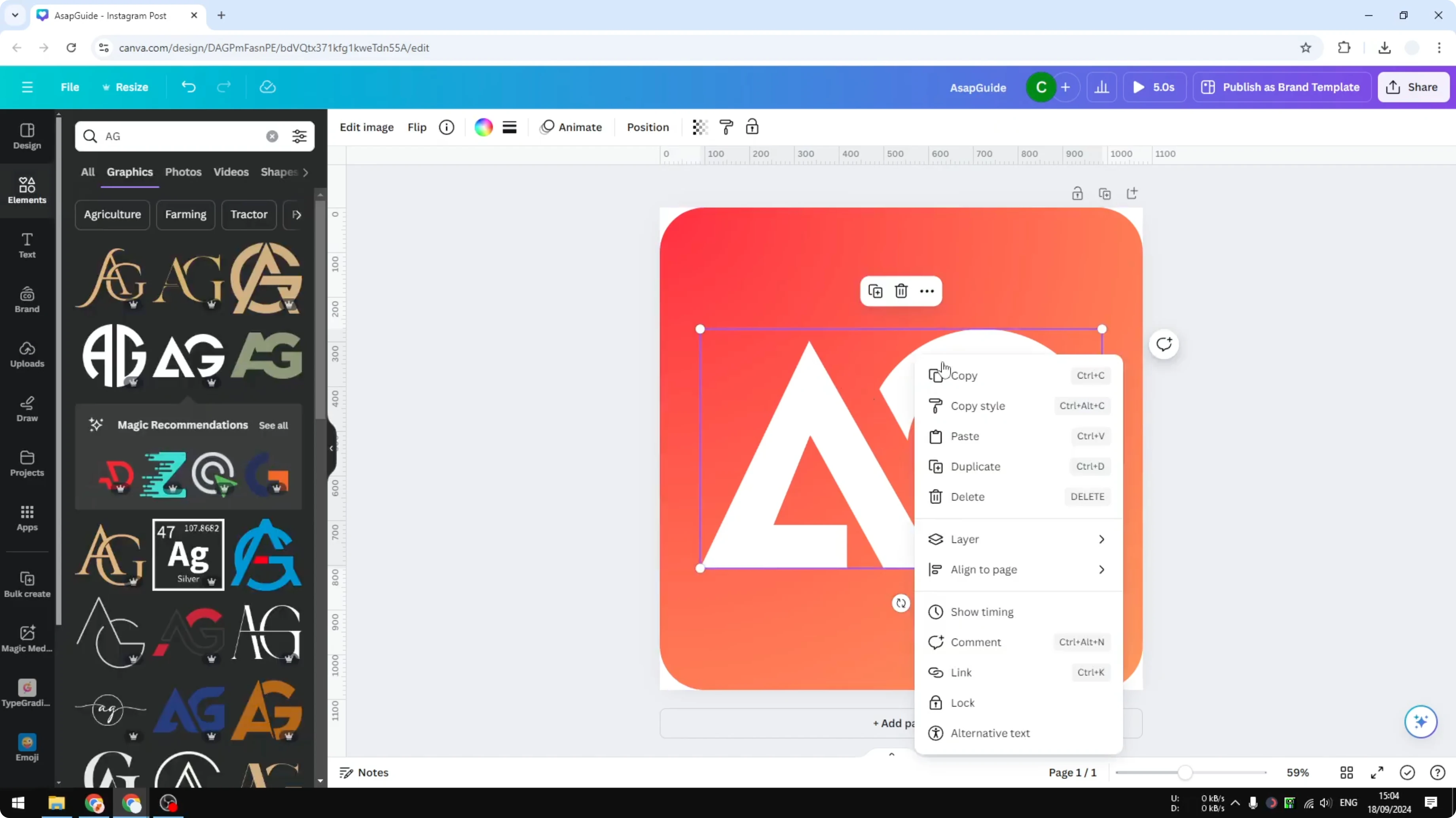 Screenshot from How to Create Logo Icon in Canva at 182s