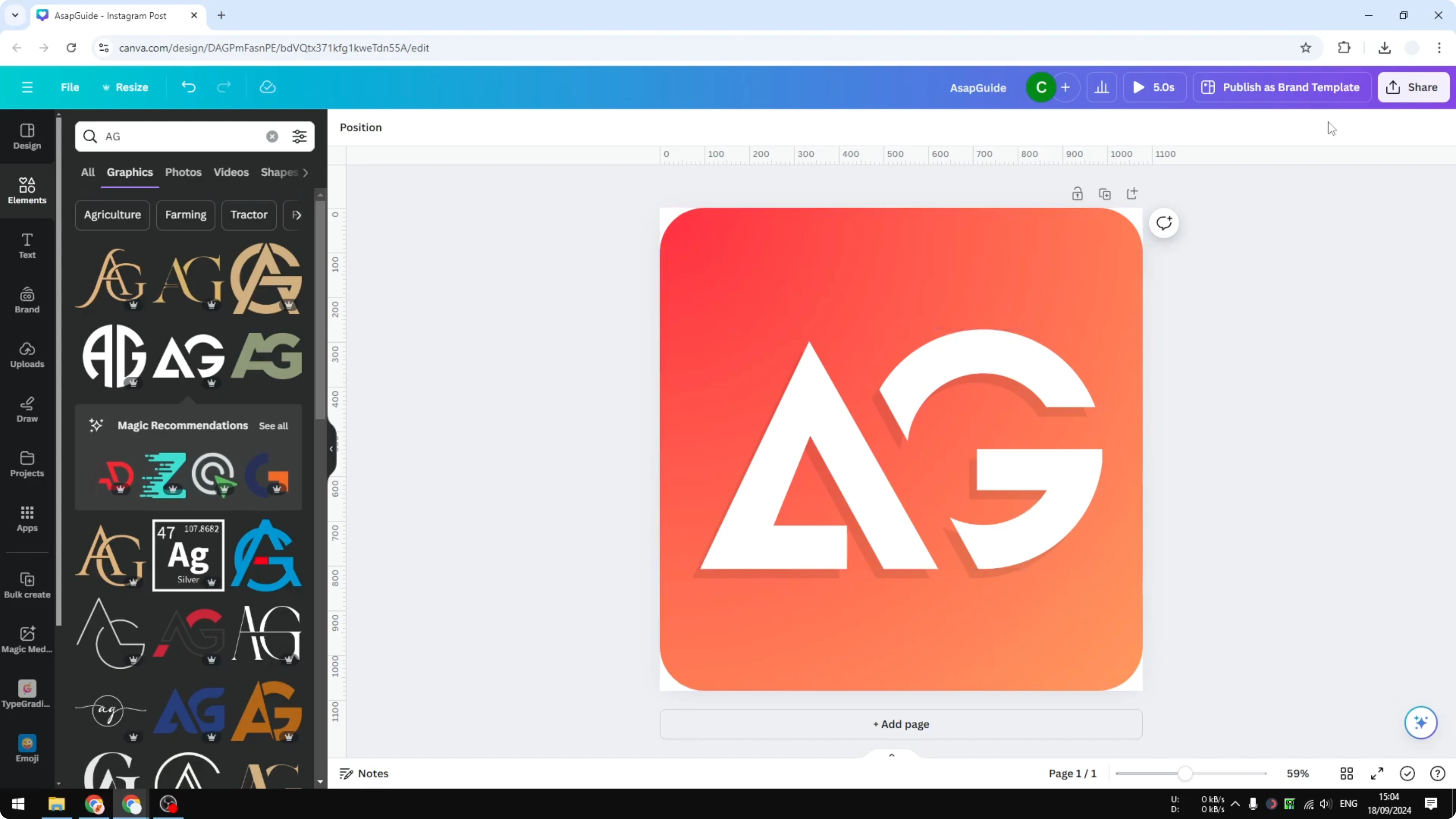 Screenshot from How to Create Logo Icon in Canva at 216s