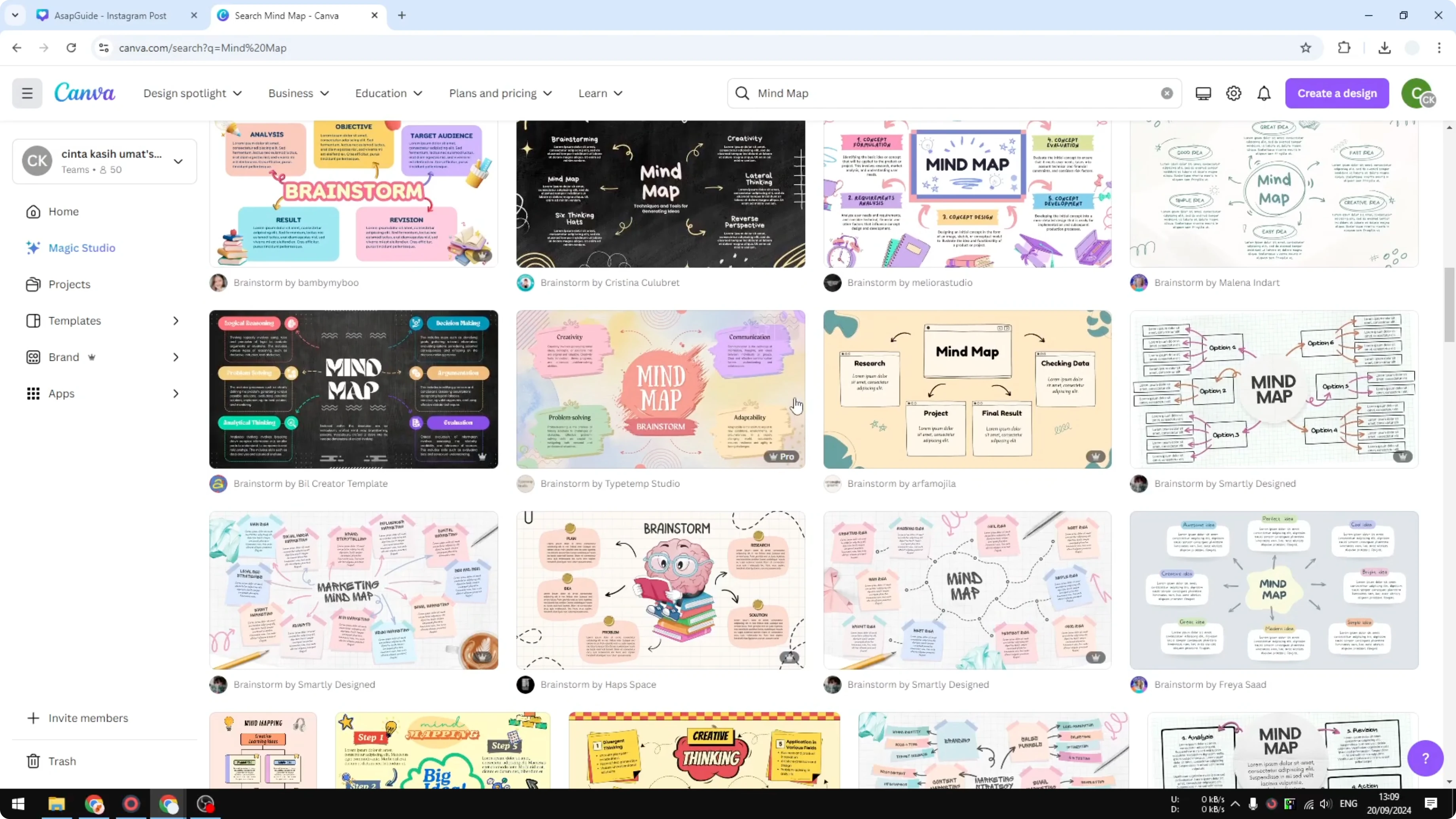 Screenshot from How to Create a Mind Map in Canva at 28s