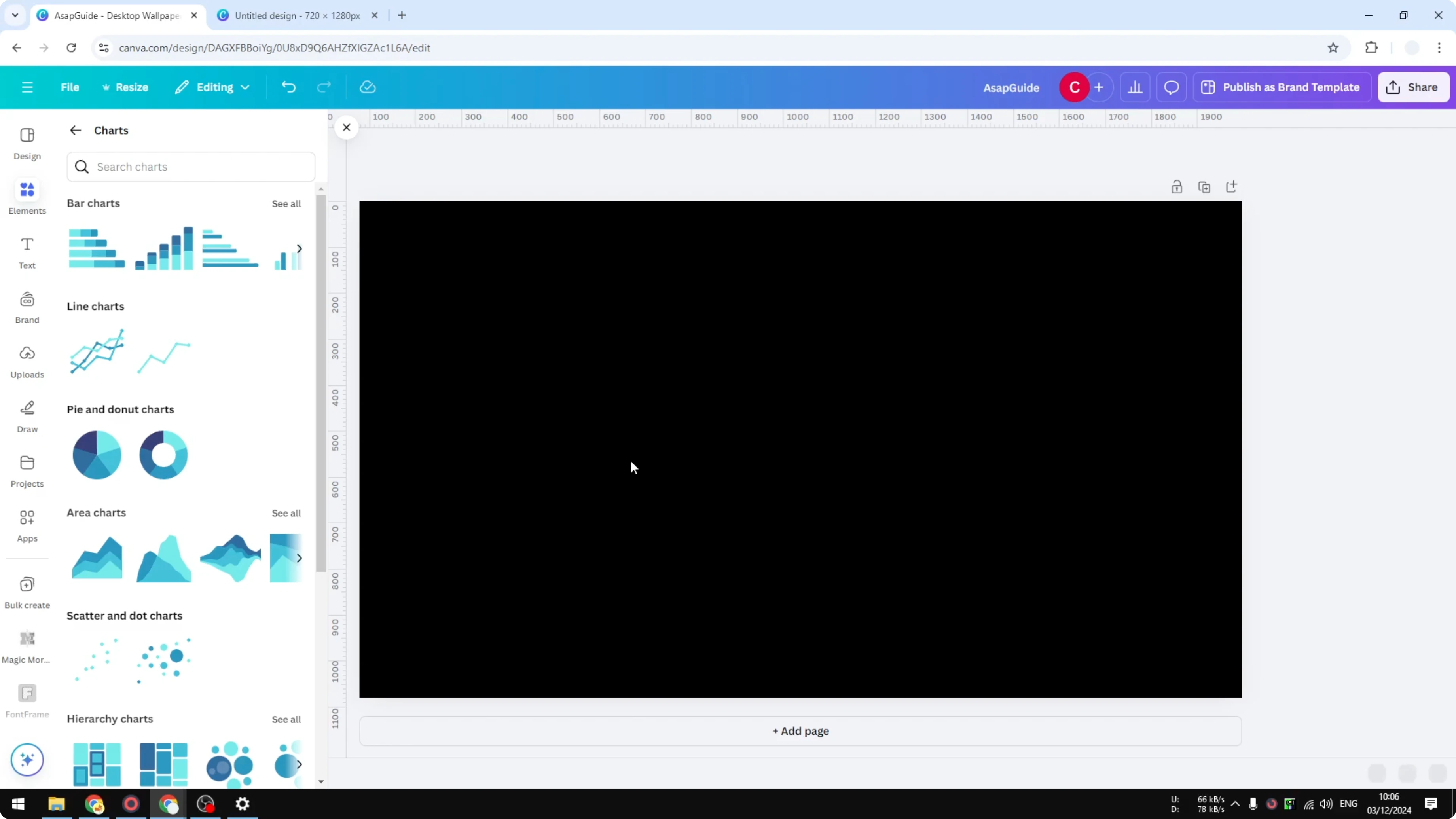 Screenshot from How to Create a Pie Chart in Canva at 18s