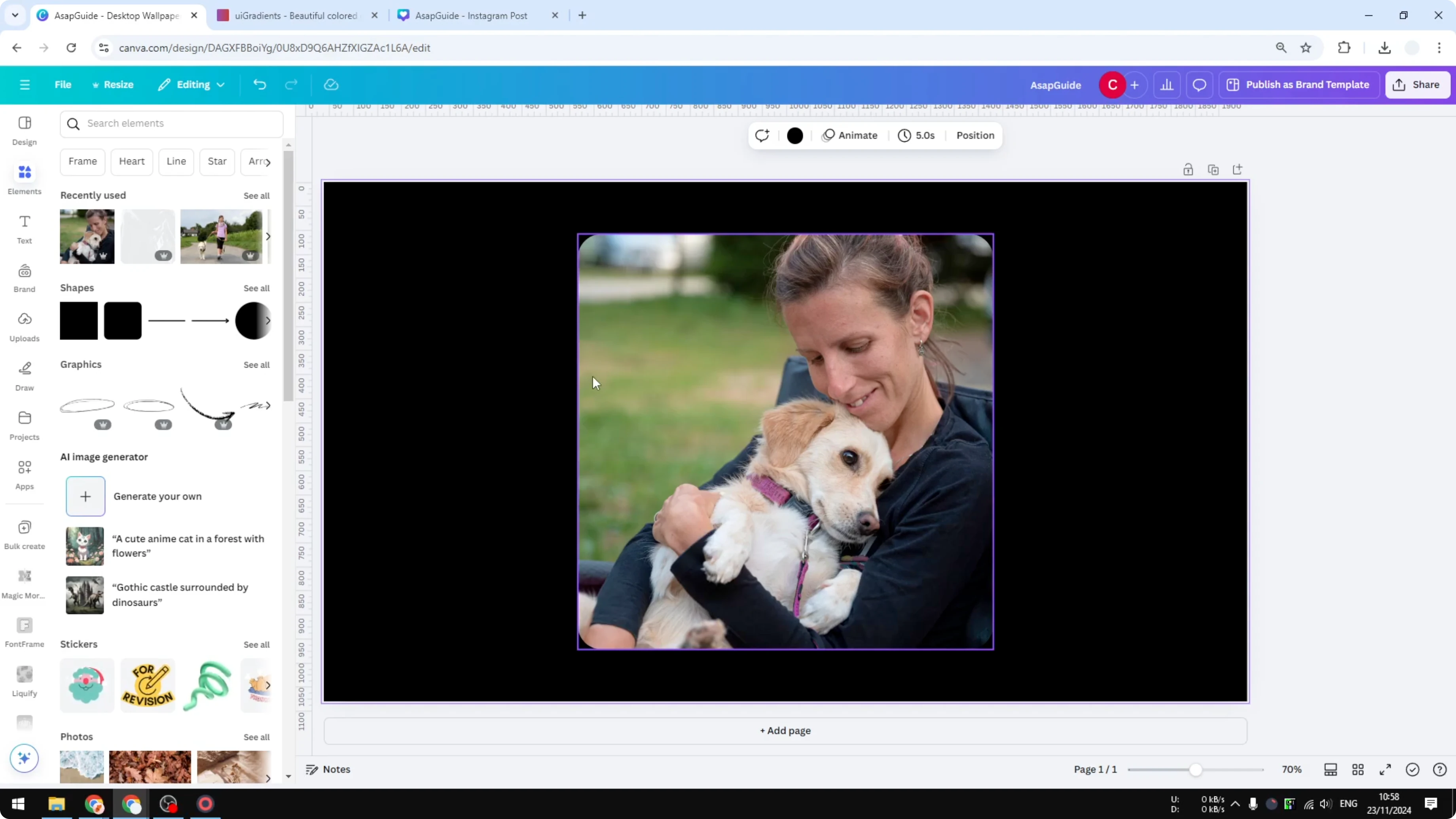 Screenshot from How to Create a Plastic Overlay Effect in Canva at 14s