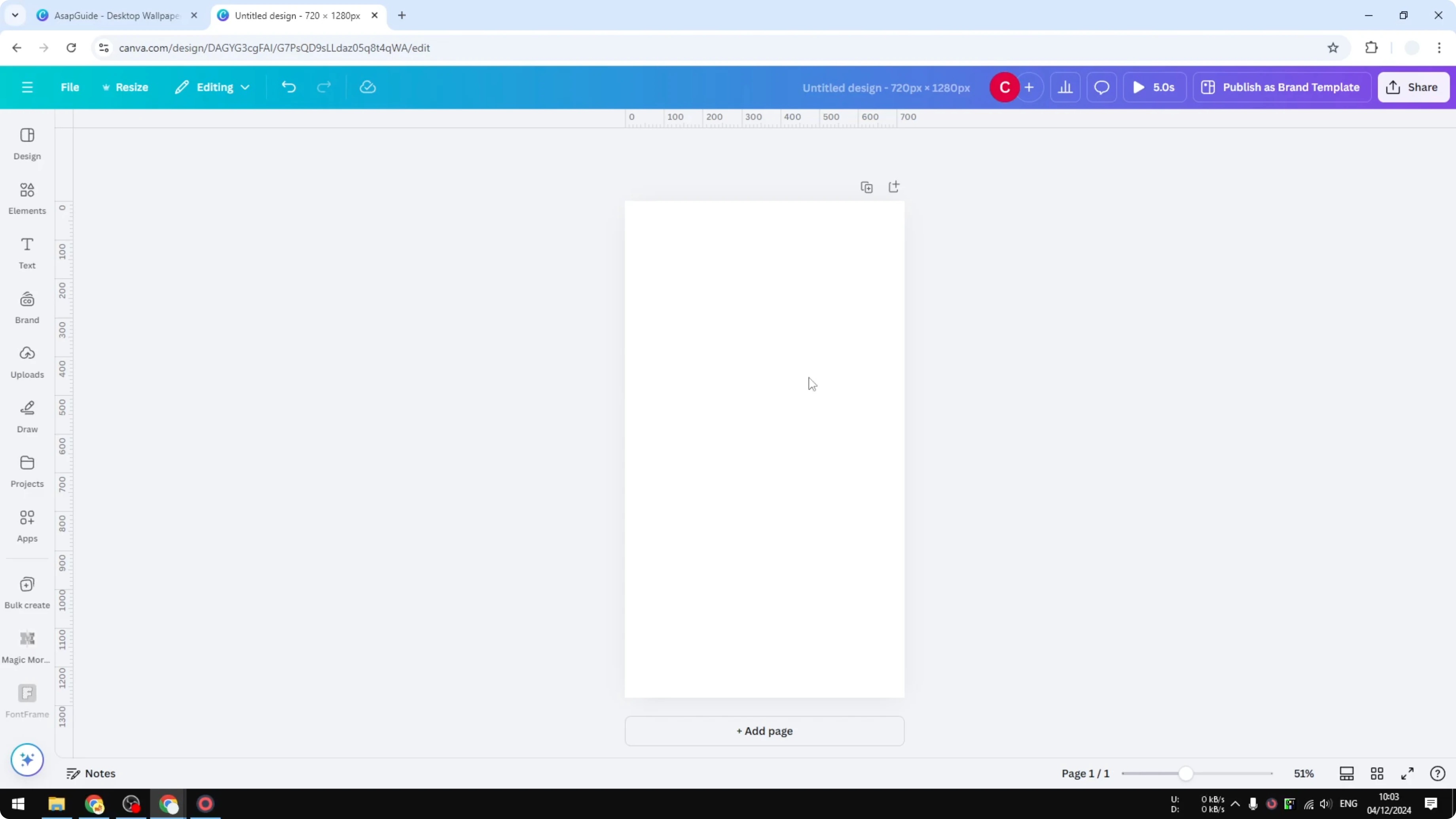 Screenshot from How to Create a PNG Transparent Logo in Canva at 46s