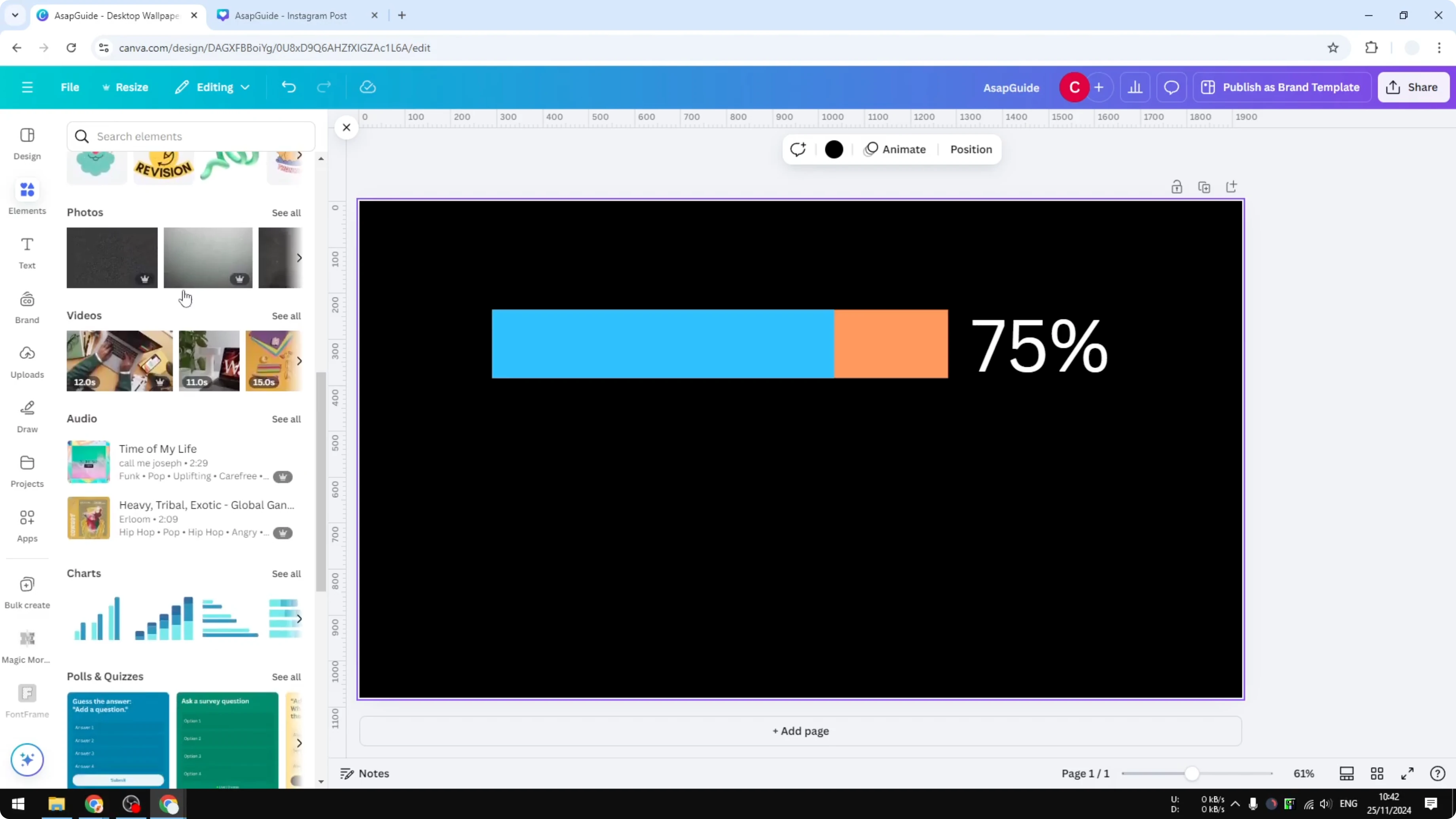 Screenshot from How to Create a Progress Bar in Canva at 64s