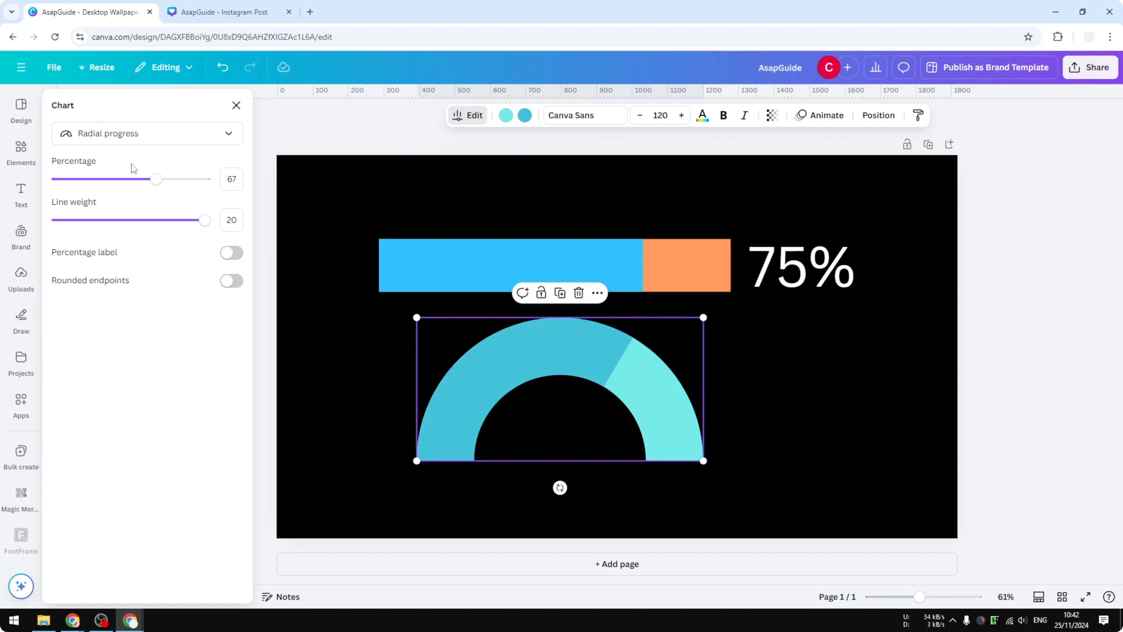 Screenshot from How to Create a Progress Bar in Canva at 84s