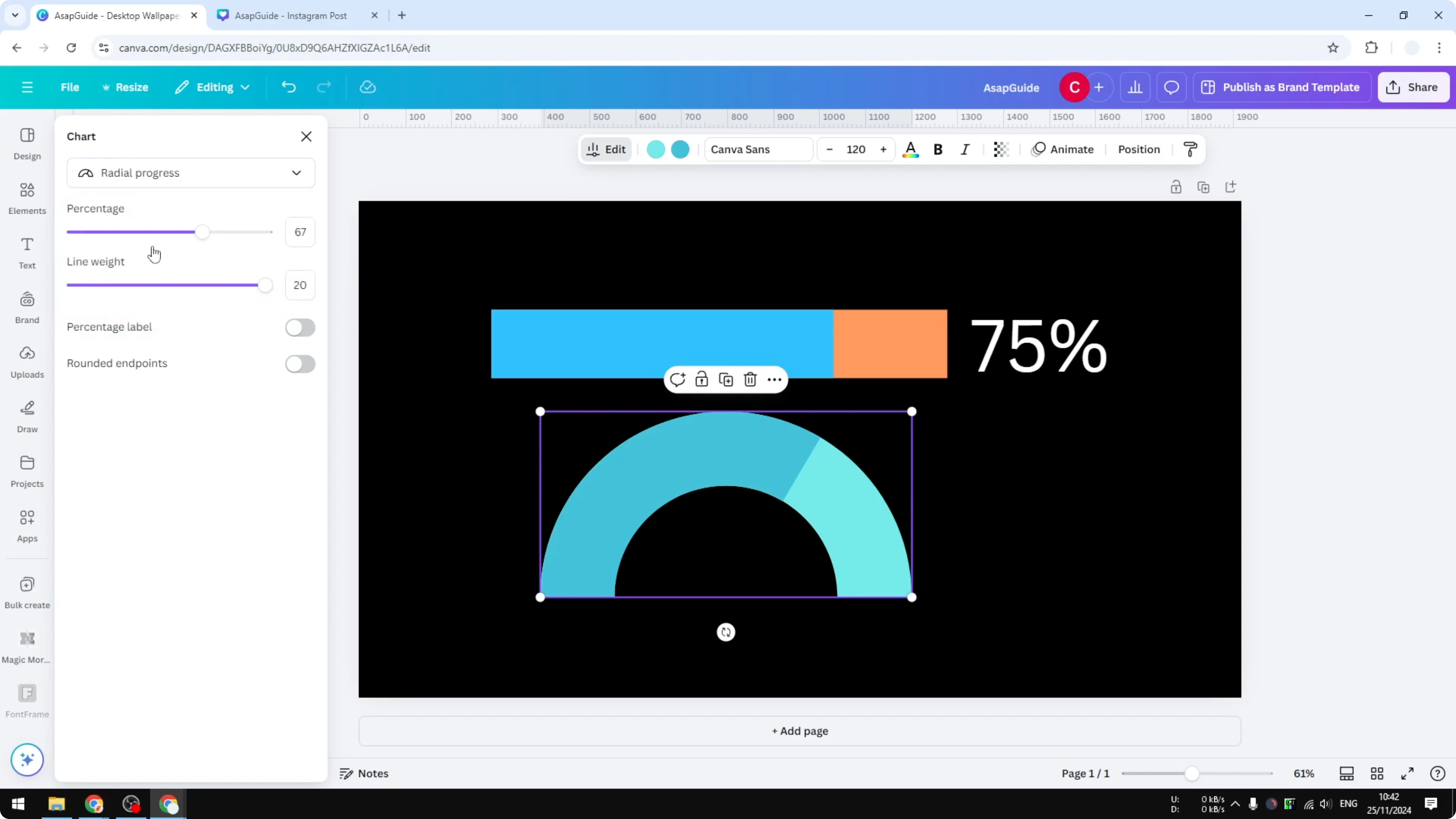 Screenshot from How to Create a Progress Bar in Canva at 89s