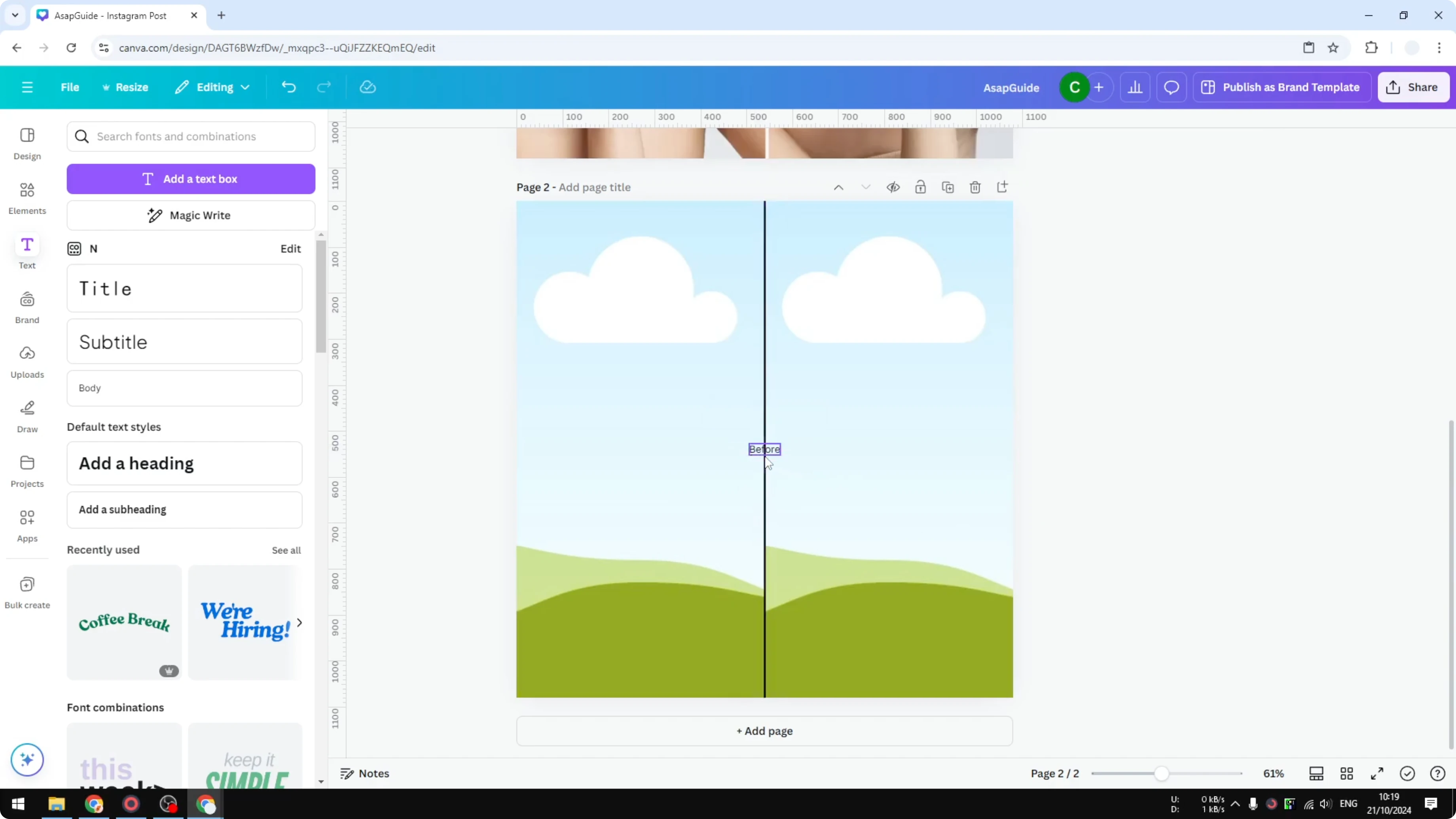 Screenshot from How to Create a Simple Before and After Image in Canva at 159s