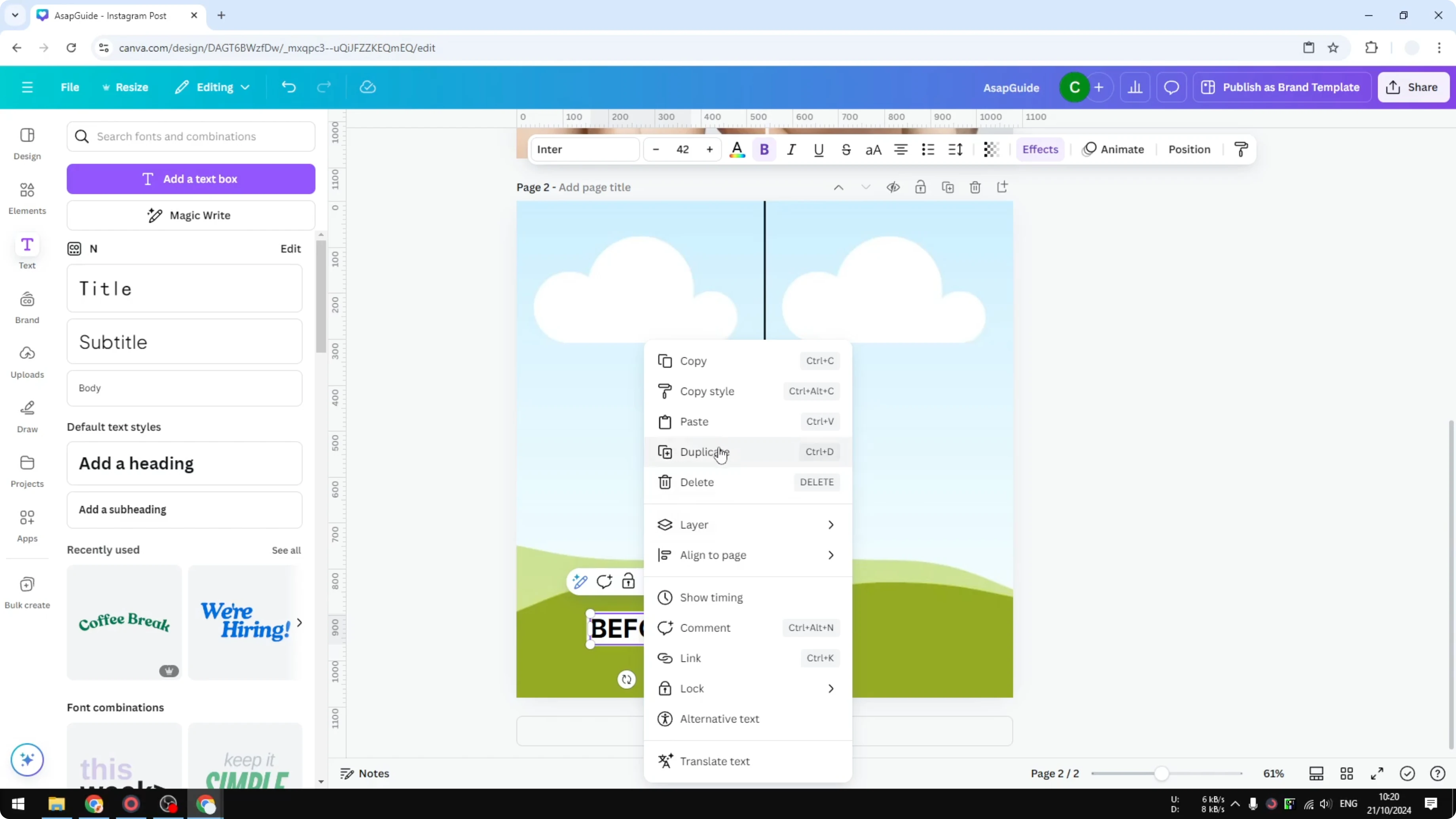 Screenshot from How to Create a Simple Before and After Image in Canva at 191s