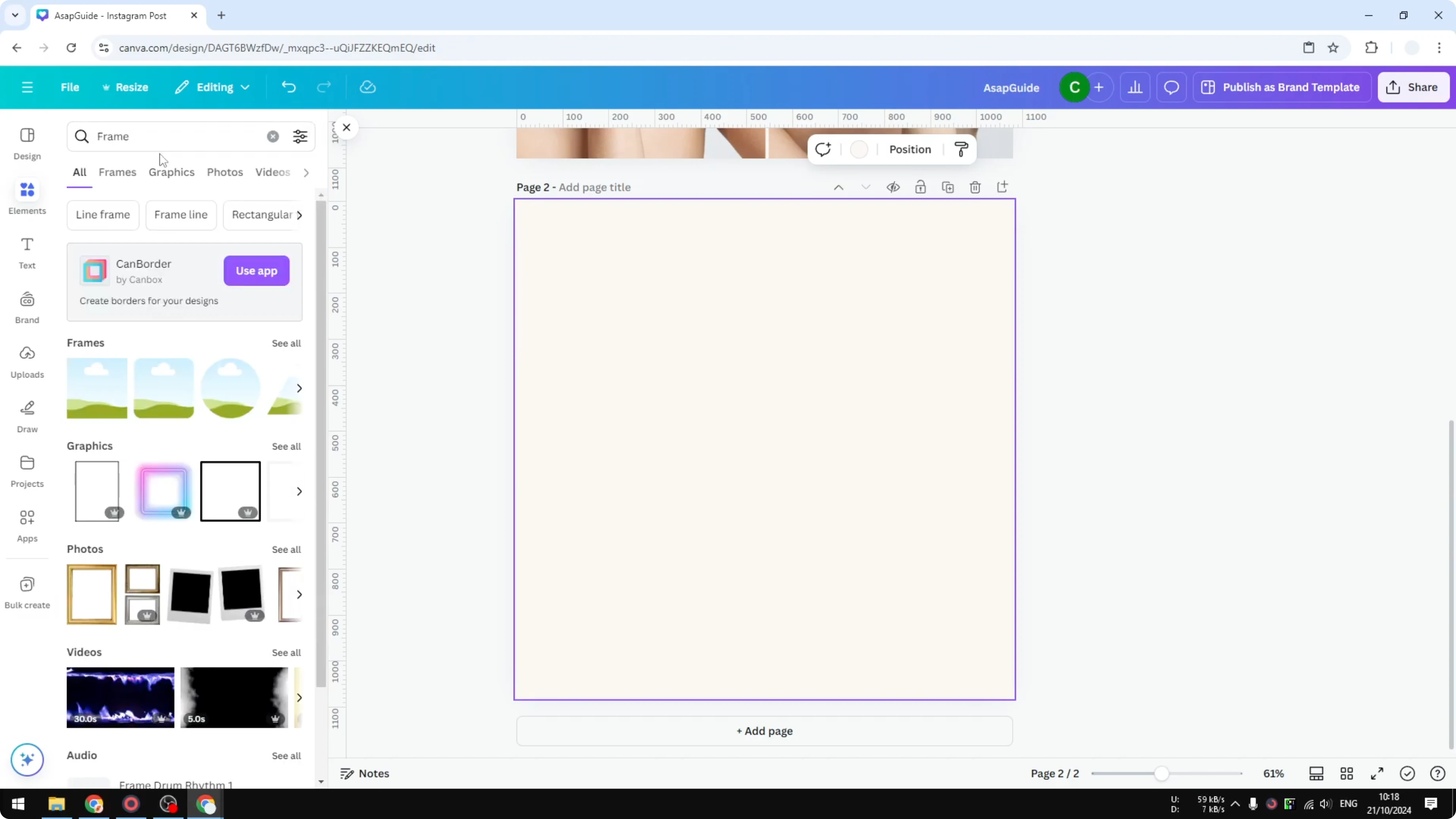 Screenshot from How to Create a Simple Before and After Image in Canva at 94s