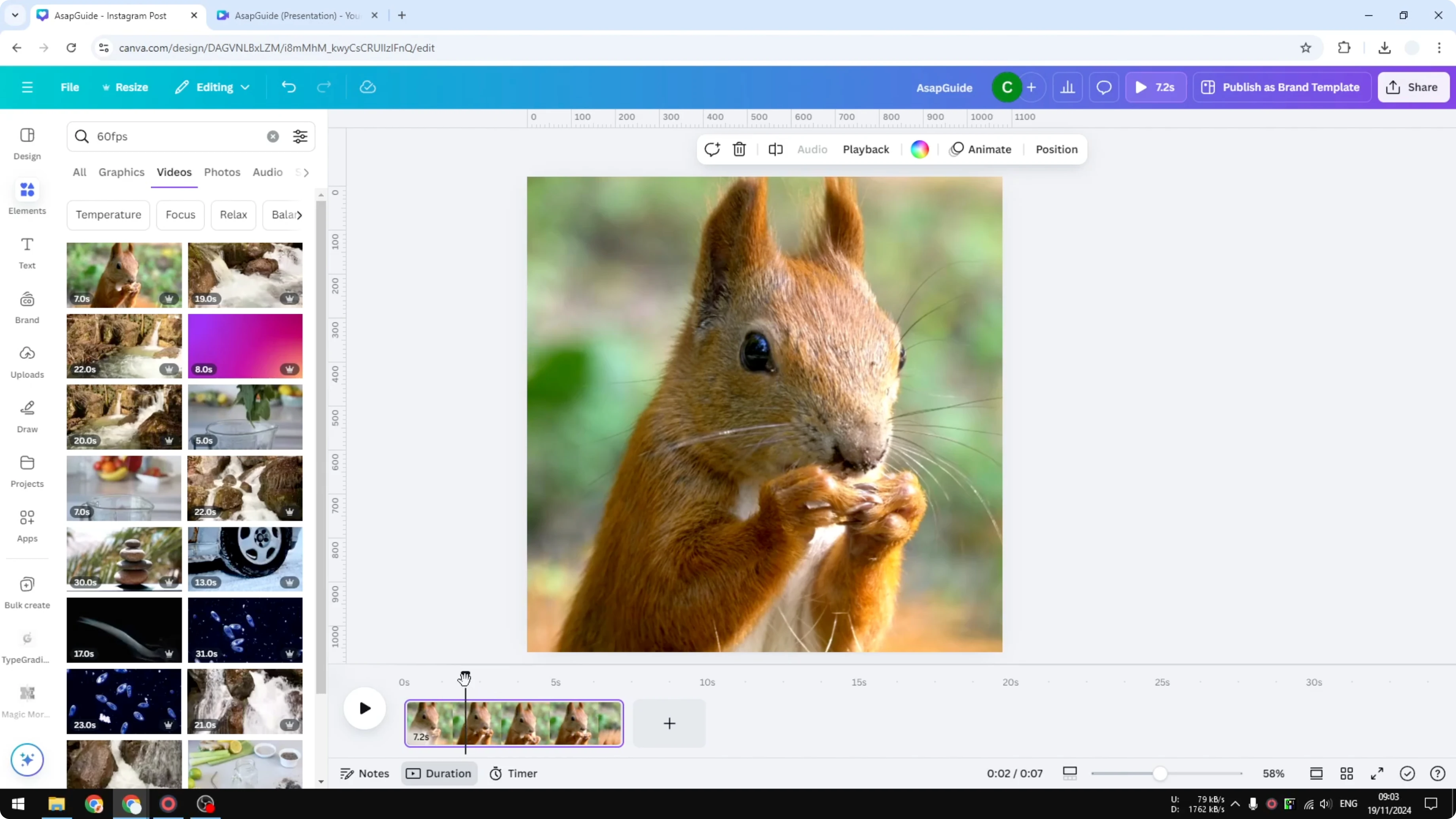 Screenshot from How to Create a Slow Motion Effect in Canva Video at 129s