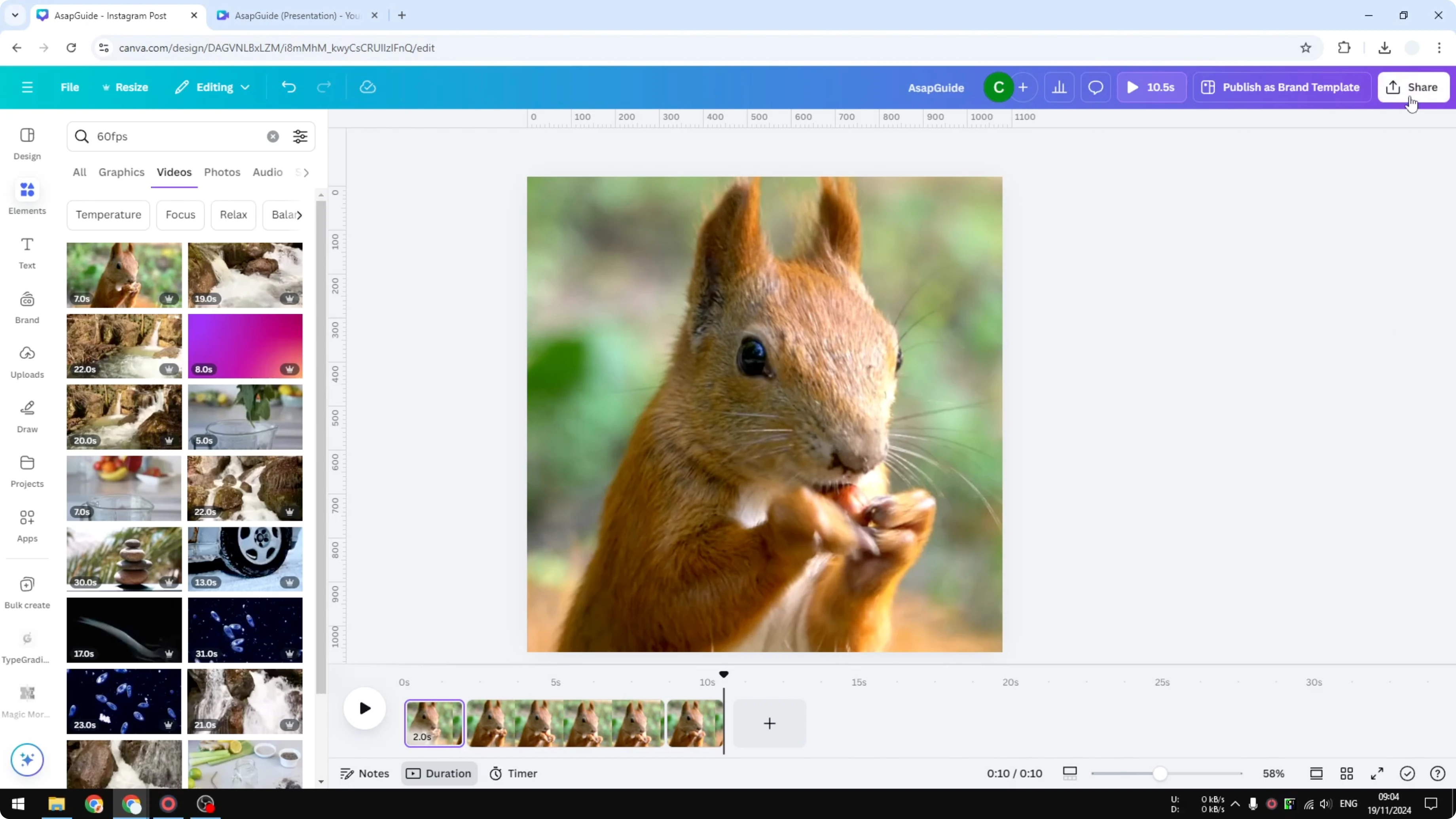 Screenshot from How to Create a Slow Motion Effect in Canva Video at 169s
