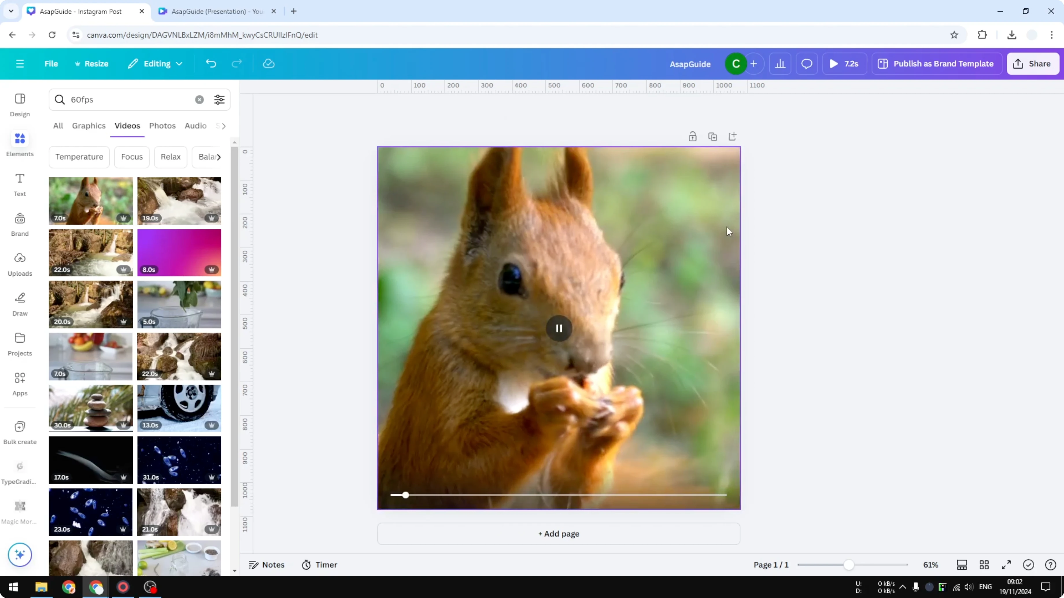 Screenshot from How to Create a Slow Motion Effect in Canva Video at 56s