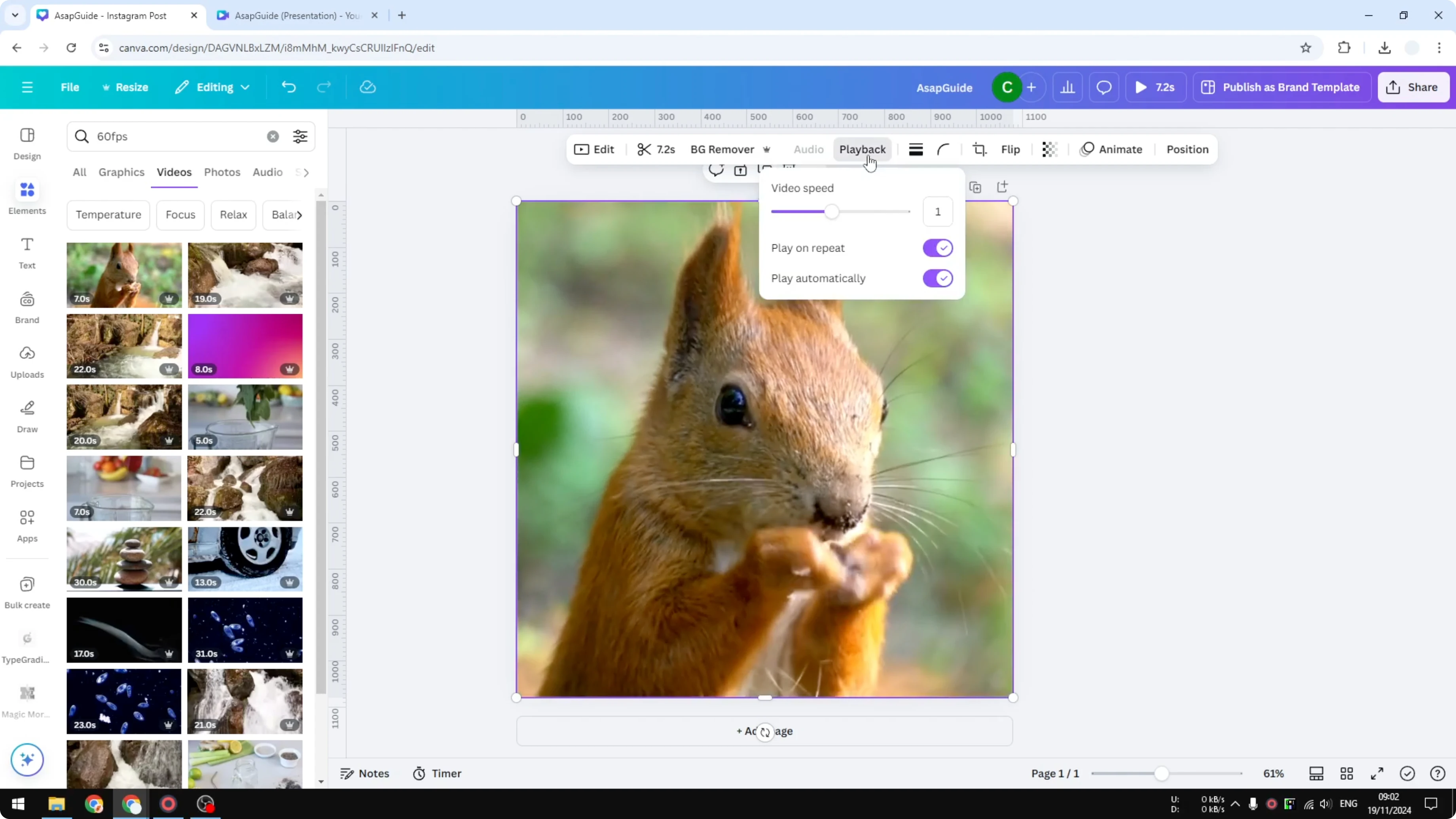 Screenshot from How to Create a Slow Motion Effect in Canva Video at 69s