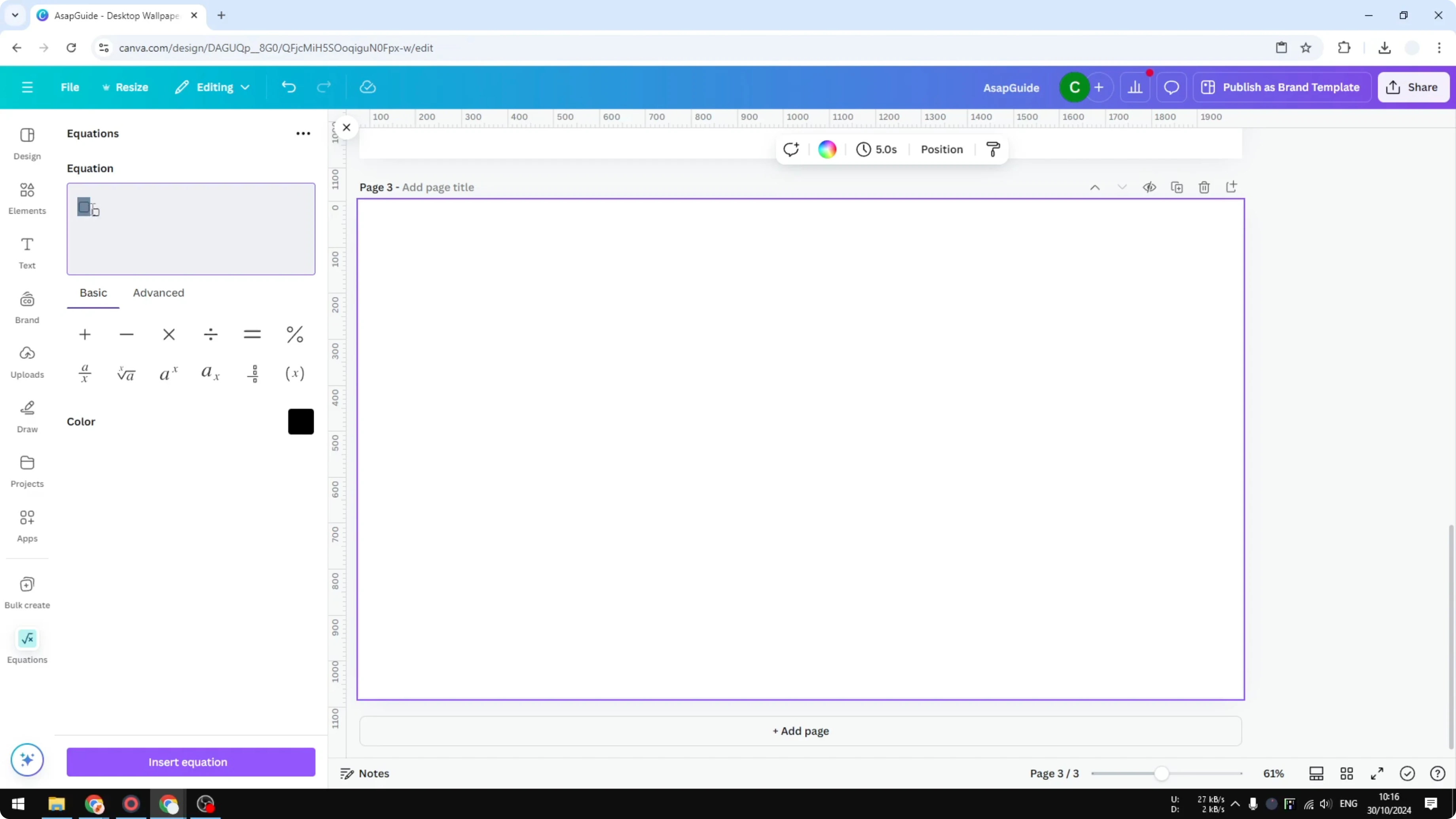 Screenshot from How to Create Subscript in Canva at 105s