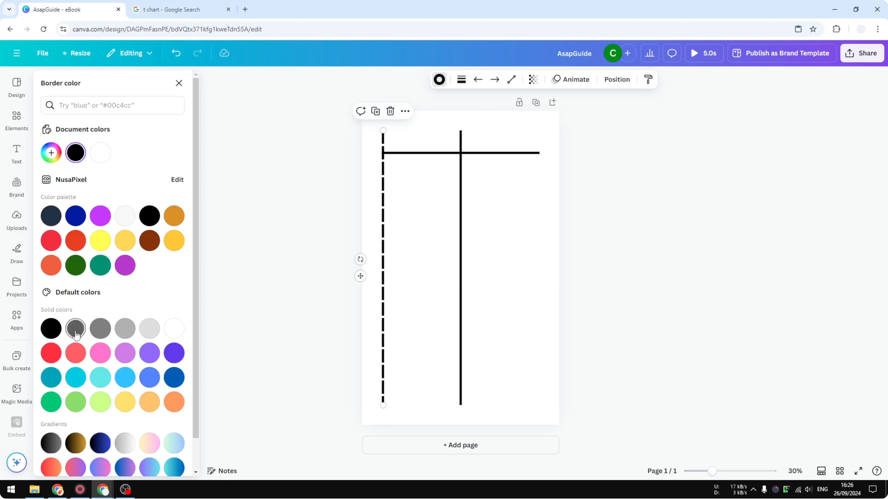 Screenshot from How to Create T Chart in Canva at 143s