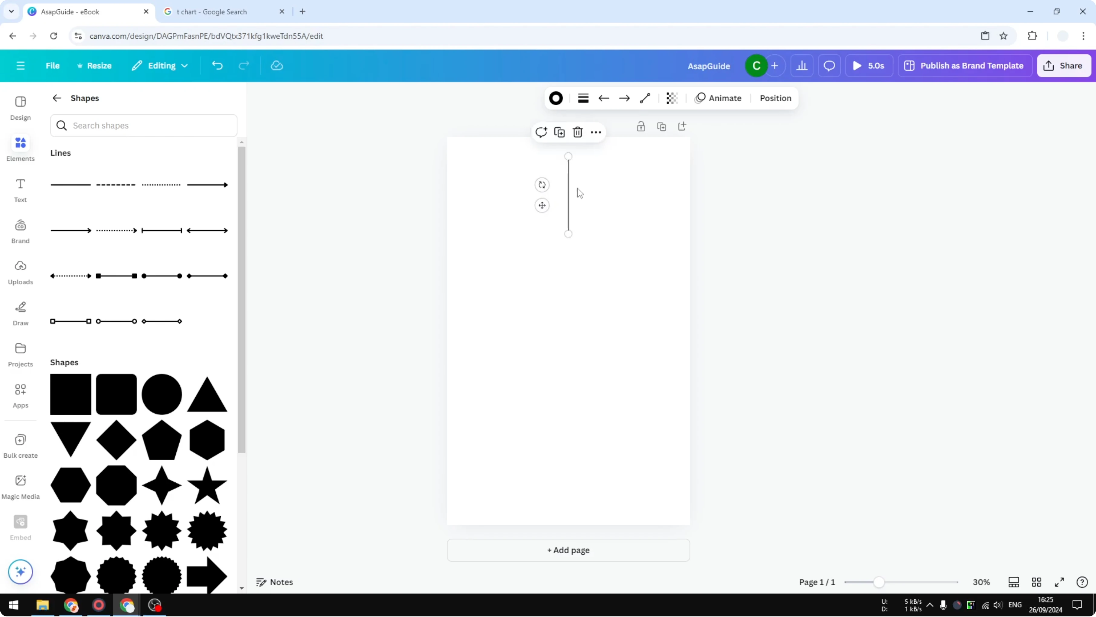 Screenshot from How to Create T Chart in Canva at 60s