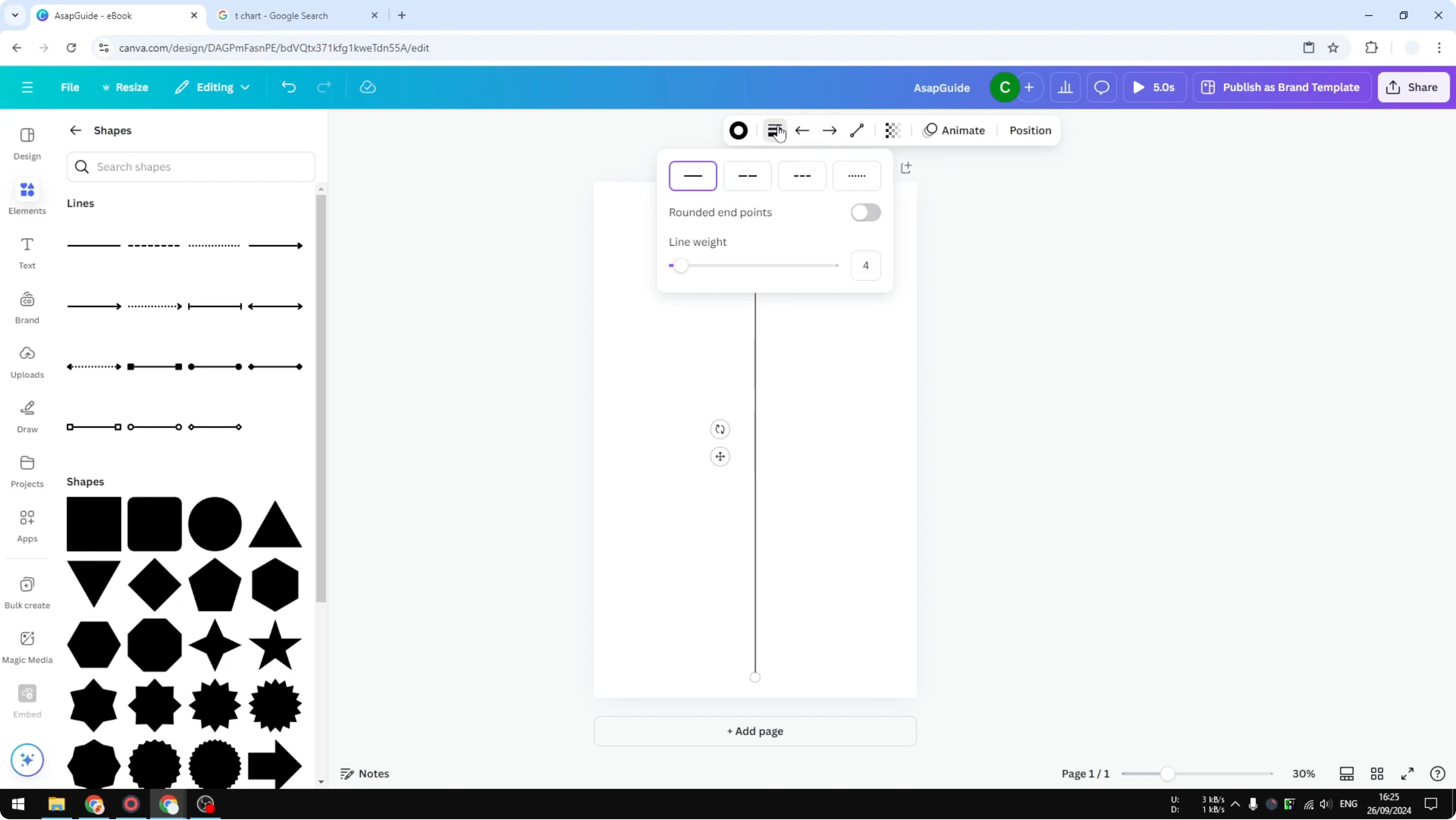 Screenshot from How to Create T Chart in Canva at 76s