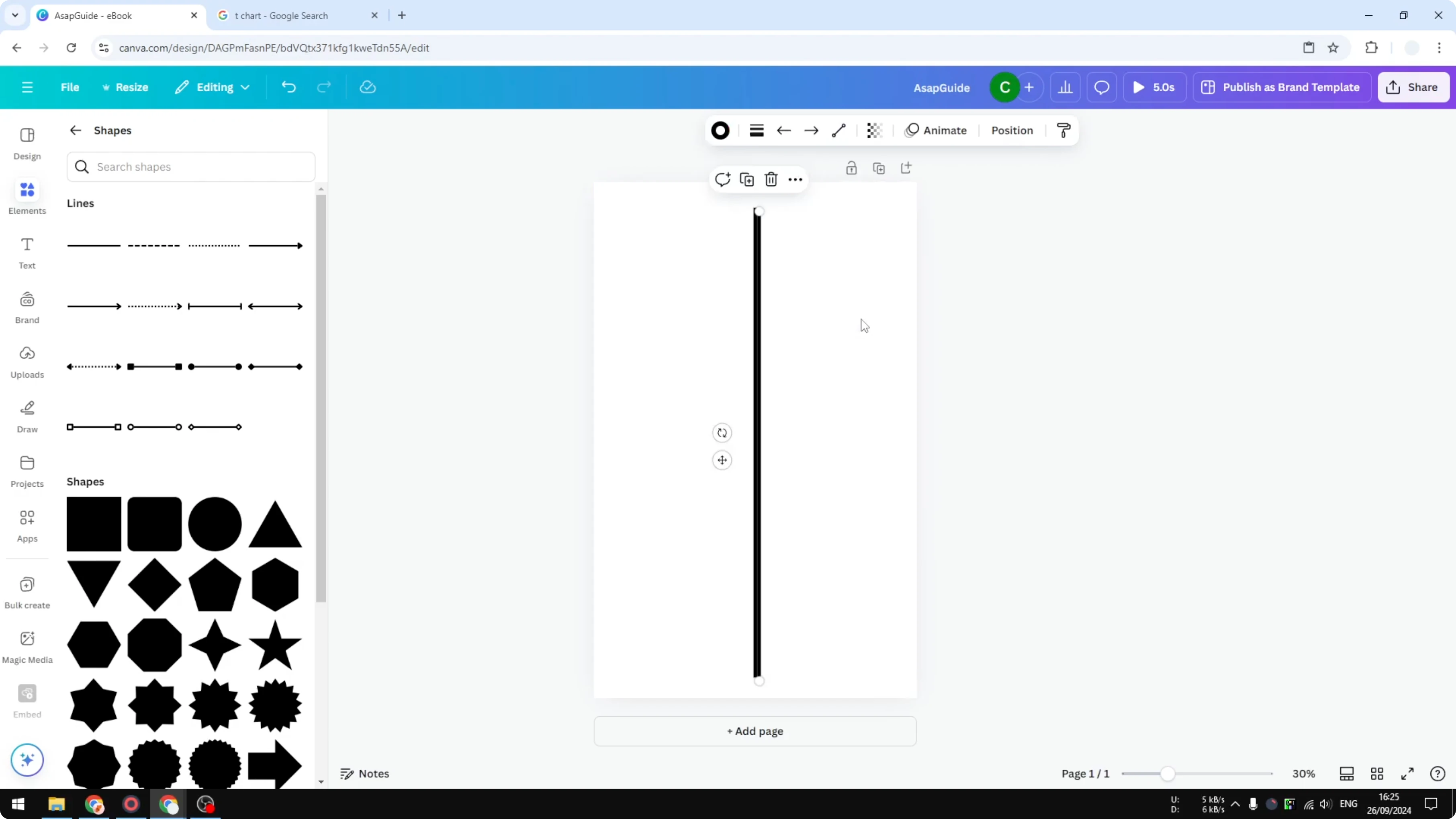 Screenshot from How to Create T Chart in Canva at 86s