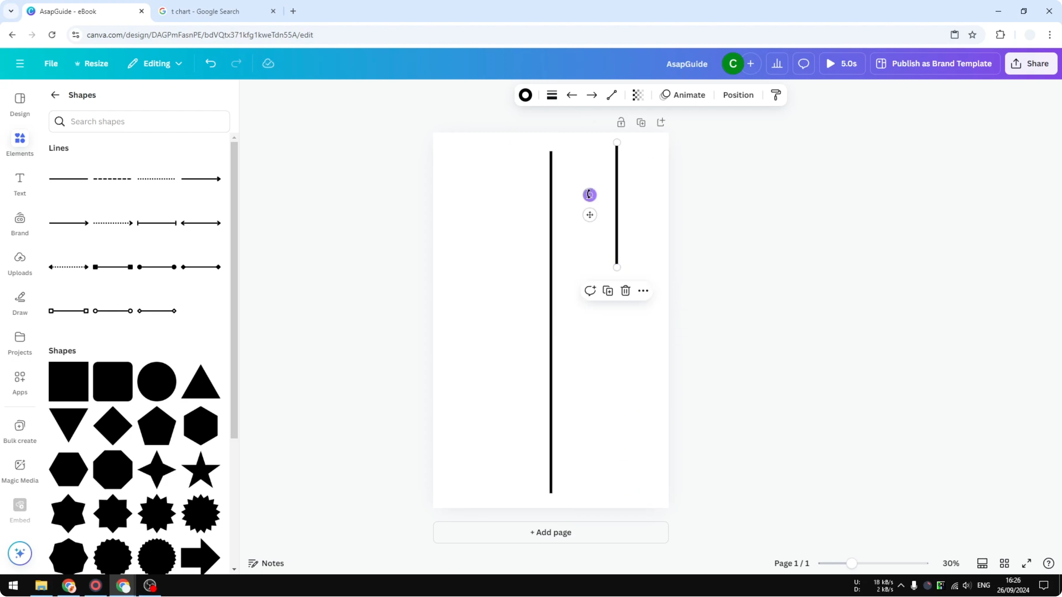 Screenshot from How to Create T Chart in Canva at 91s