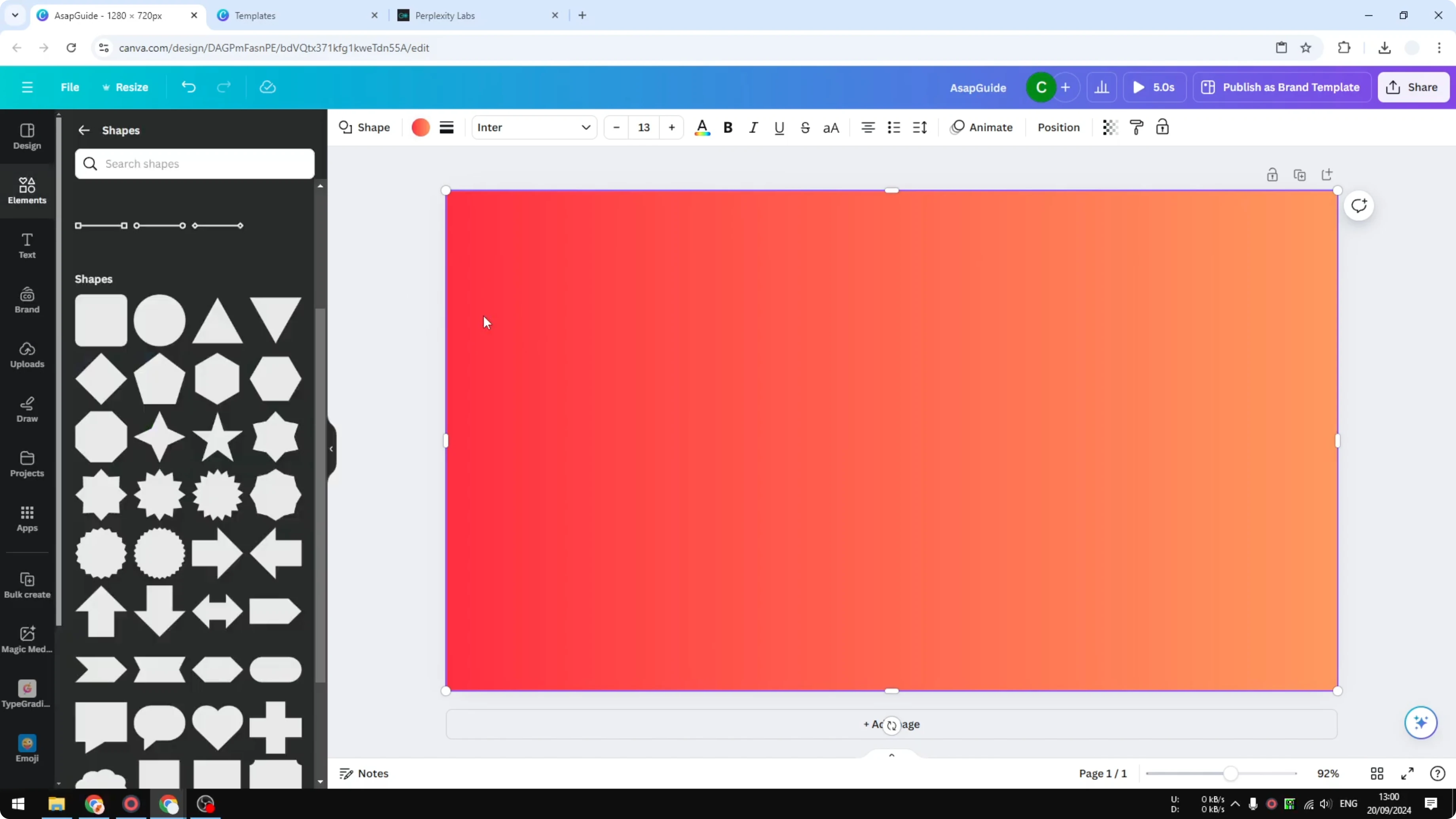 Screenshot from How to Create Transparent Gradient Effect in Canva at 105s