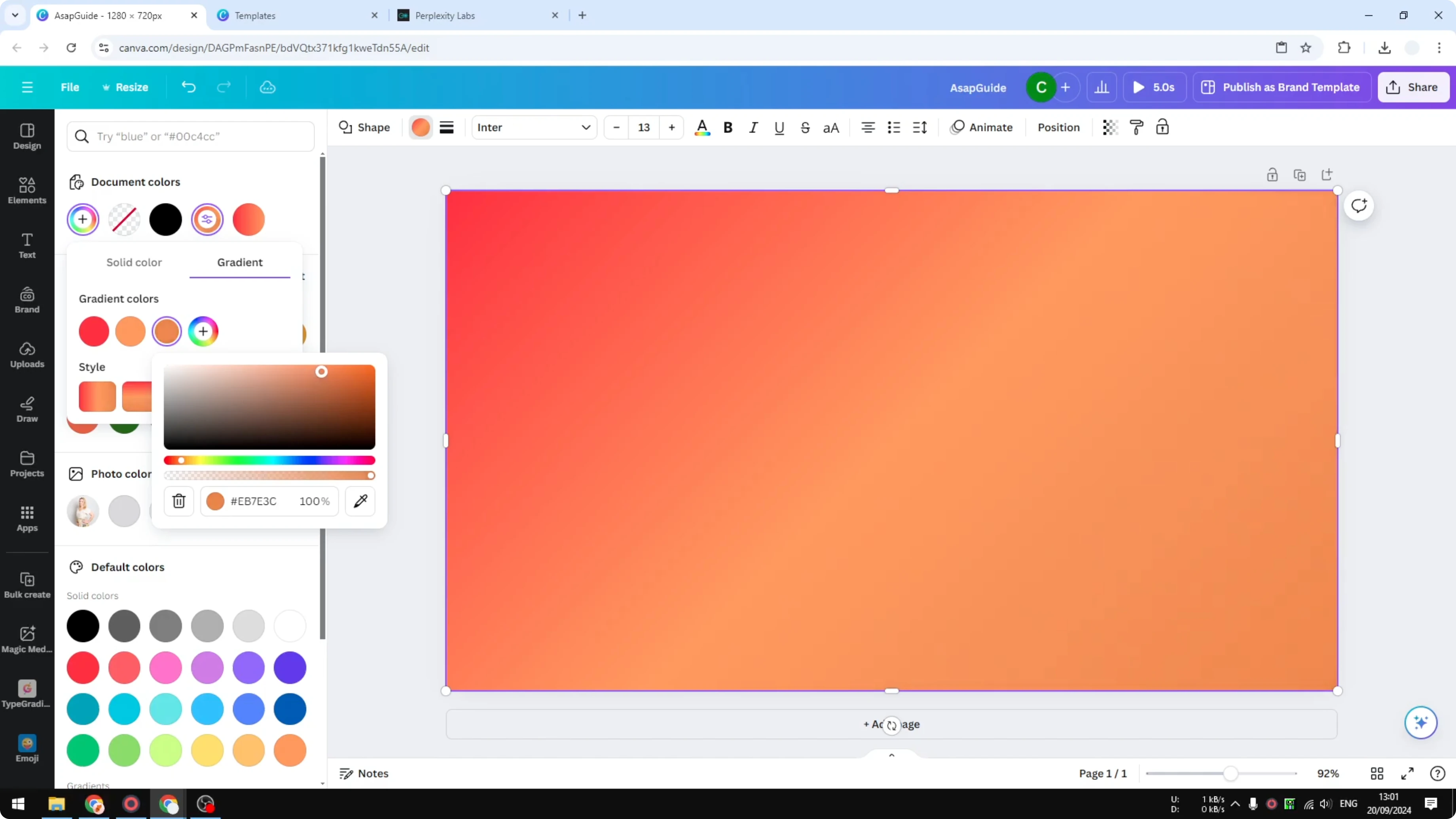 Screenshot from How to Create Transparent Gradient Effect in Canva at 132s
