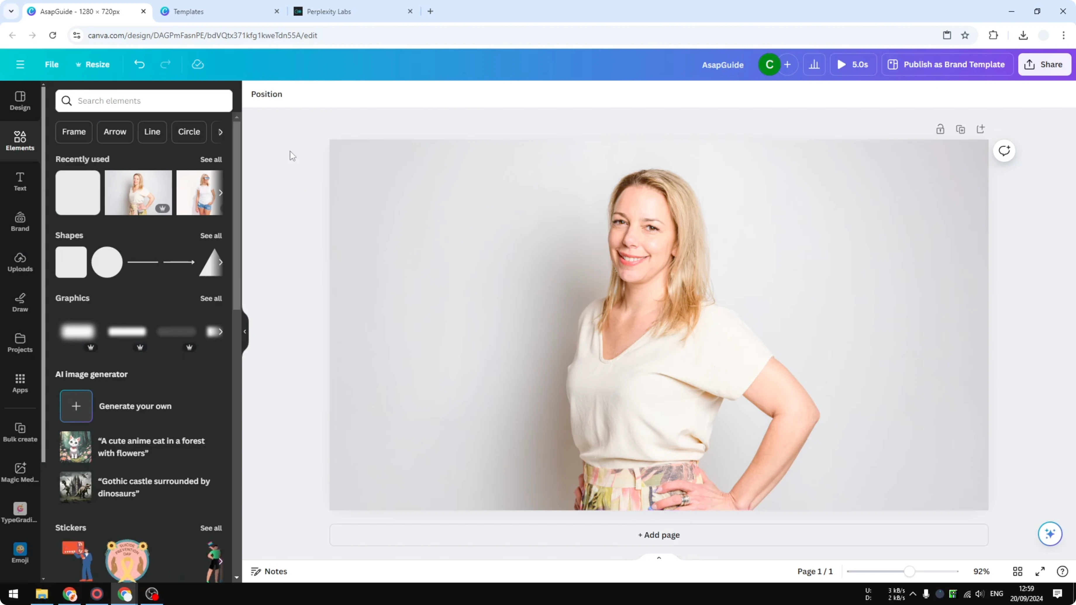 Screenshot from How to Create Transparent Gradient Effect in Canva at 38s