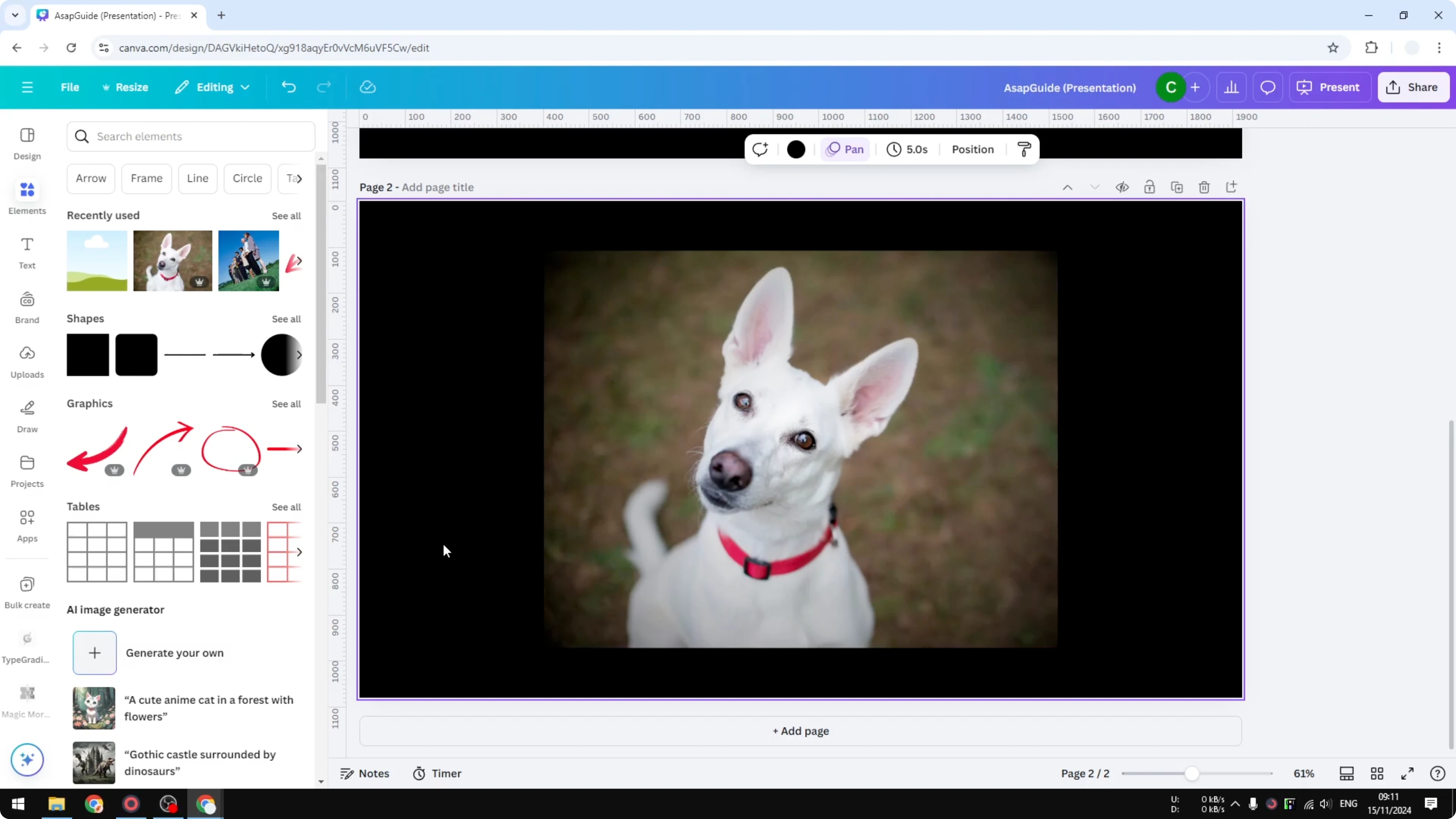 Screenshot from How to Create Vignette Effect for Photo in Canva at 44s